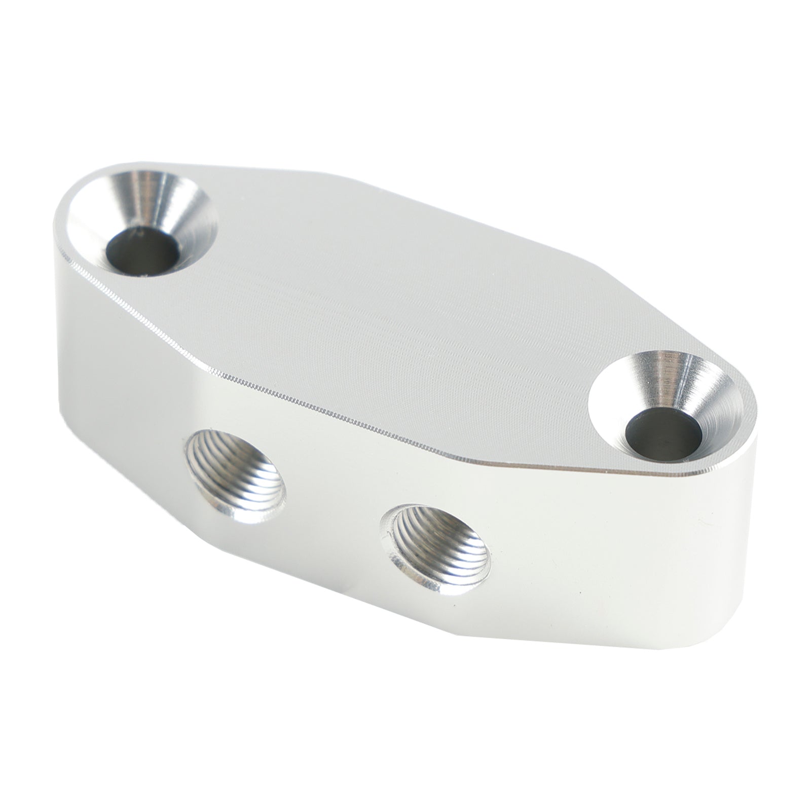 Billet LS Twin Turbo dubbele olietoevoerleidingadapterplaat 90 graden 1/8" NPT