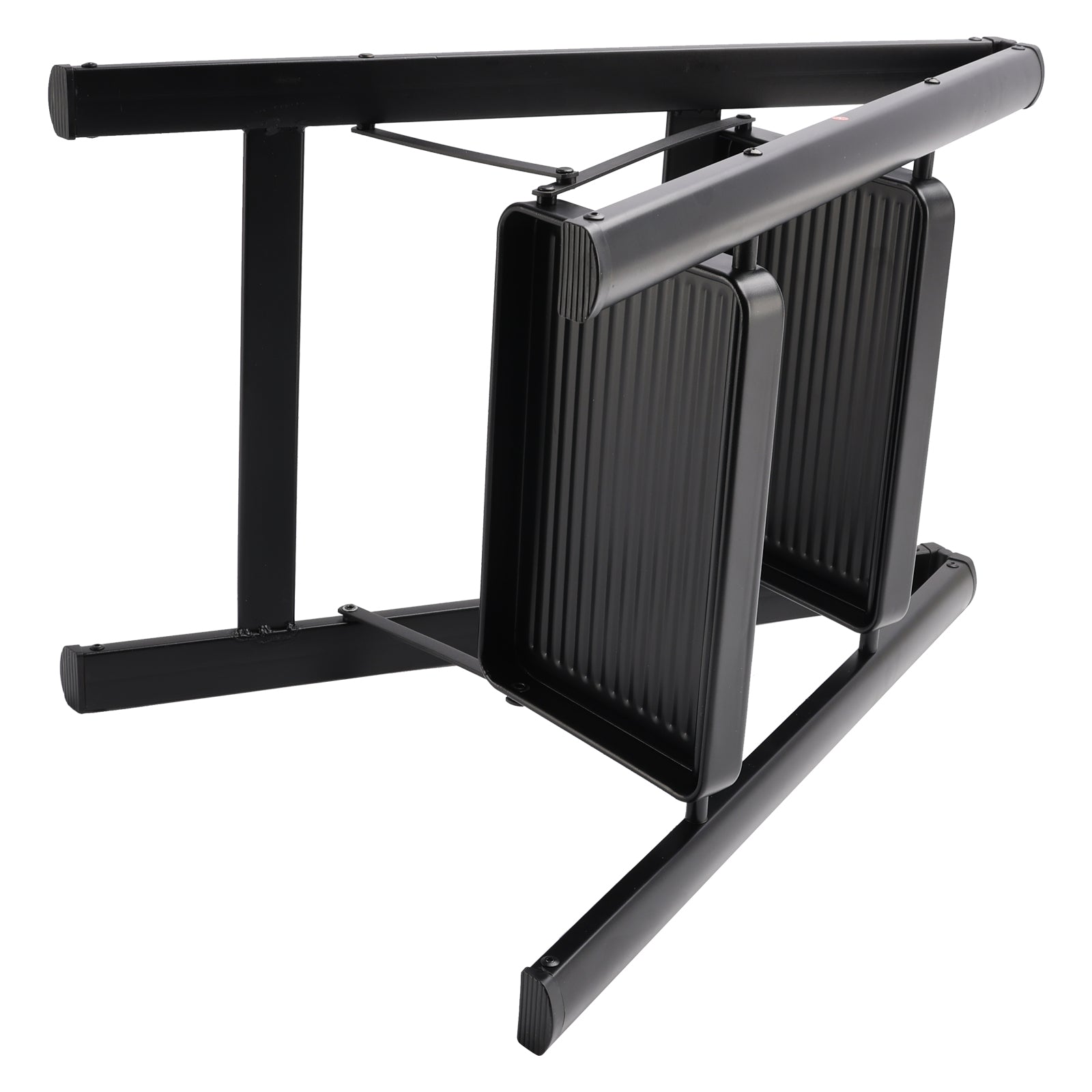 Escabeau, 2 niveaux, pliable, aluminium, large, léger, compact, échelle