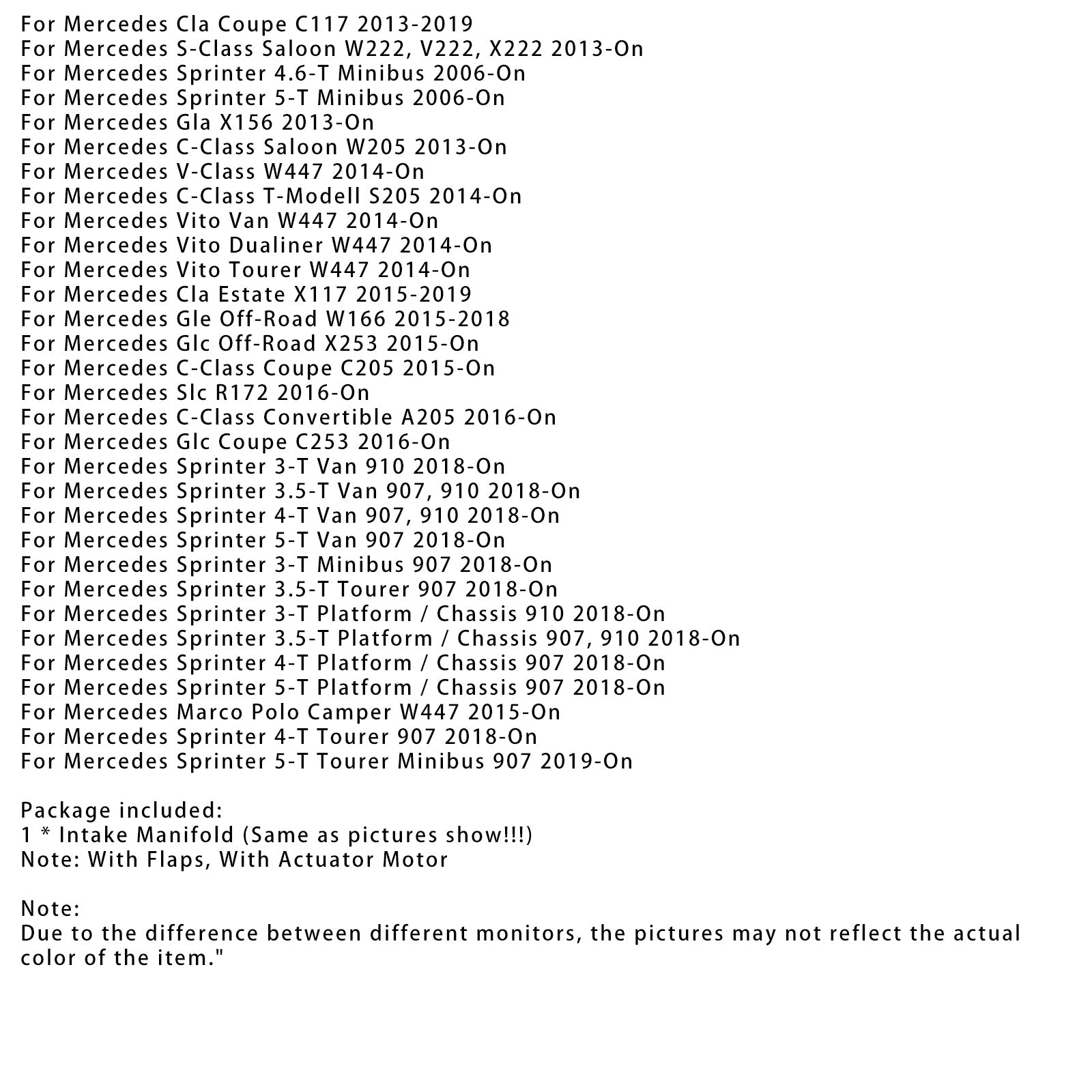 Kolektor dolotowy z silnikiem siłownika do mercedesa 2.1 Cdi 2143CCM 2003+ EEP/ME/253