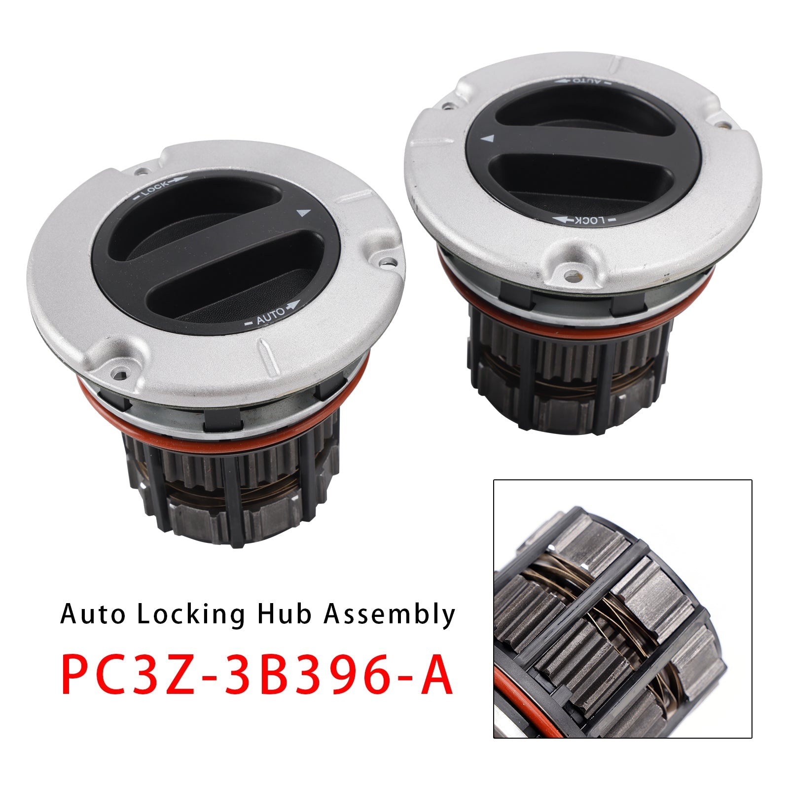 Itselukittuva etunapa (2 kpl) Ford F250, F350, F450 ja F550 Super Duty (2011-2026) -malleihin