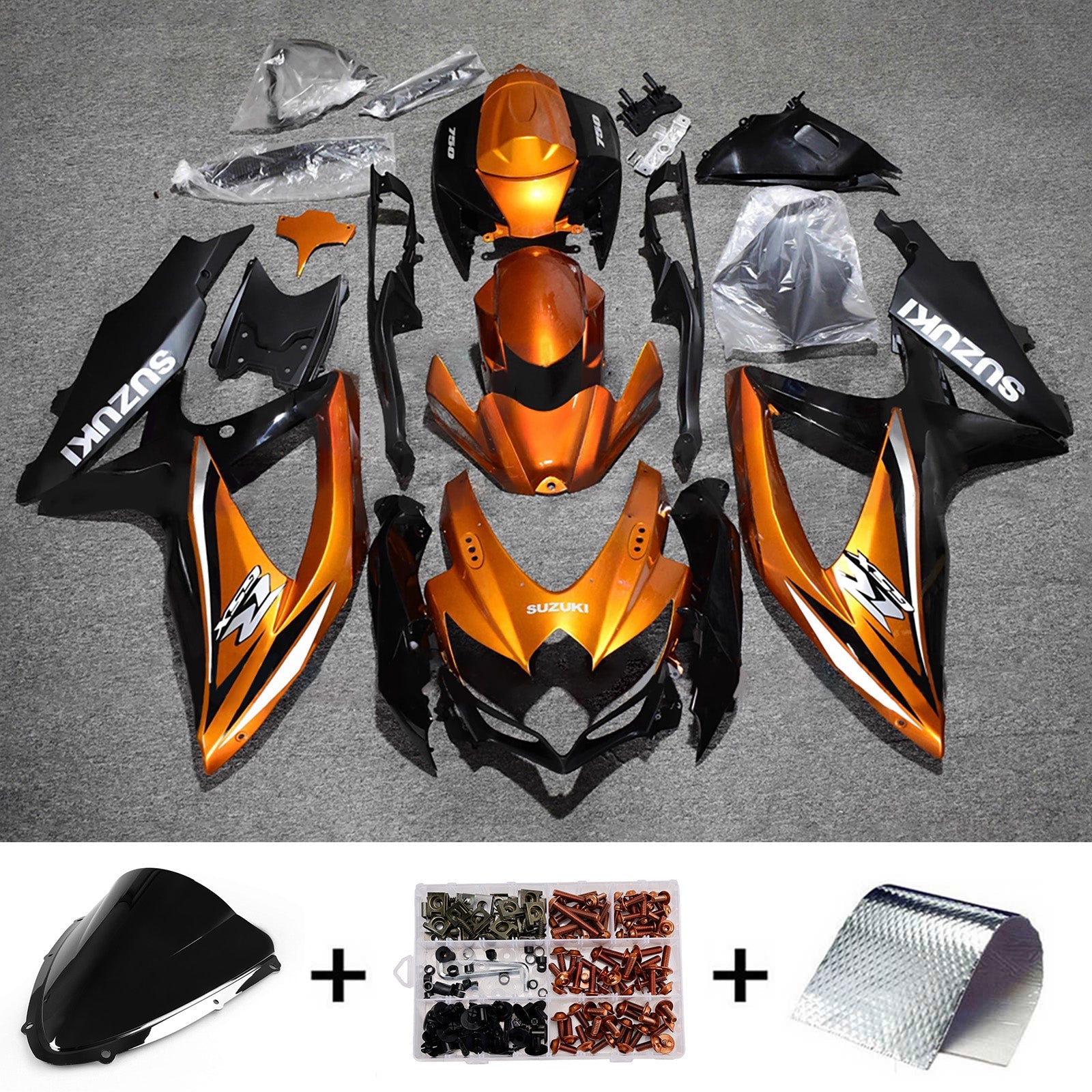 ABS-muovinen ruiskutettu suojasarja Suzuki GSXR 600/750 2008-2010 K8