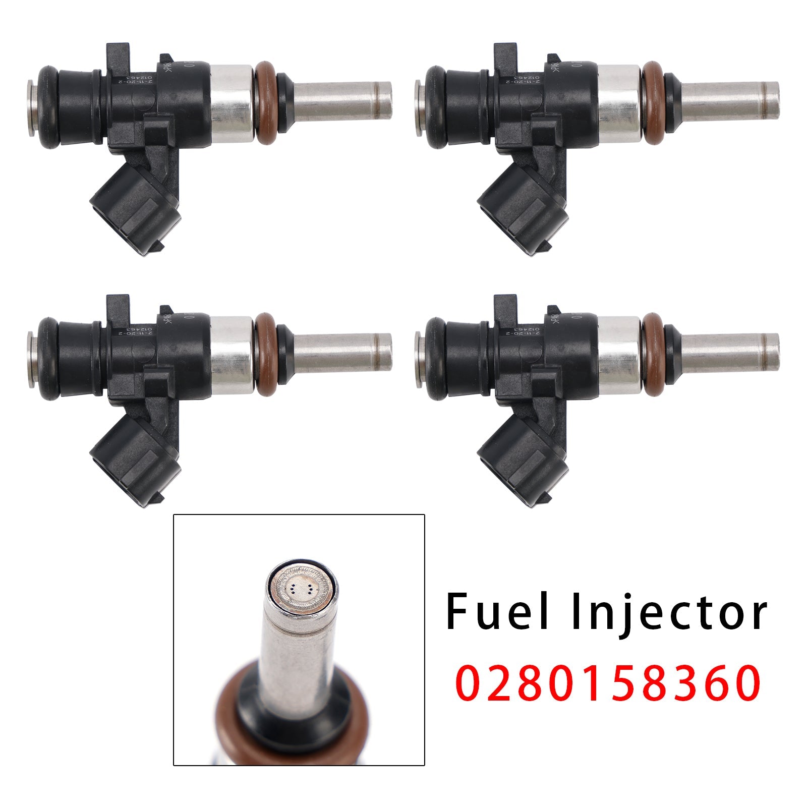 4x inyector de combustible para VW Golf GTI R Audi A3 S3 2,0 CJX CHH 0280158360