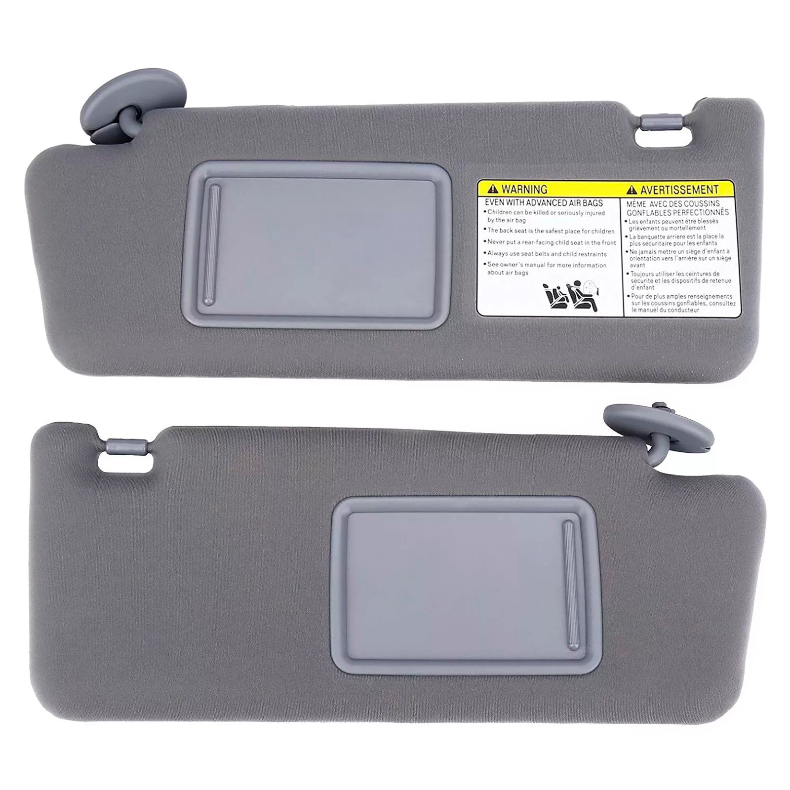 Visor gris gris izquierdo y derecho para Nissan Altima 2013-2018 (2 habitaciones) 74320-04181-B1 74310-04181-B1