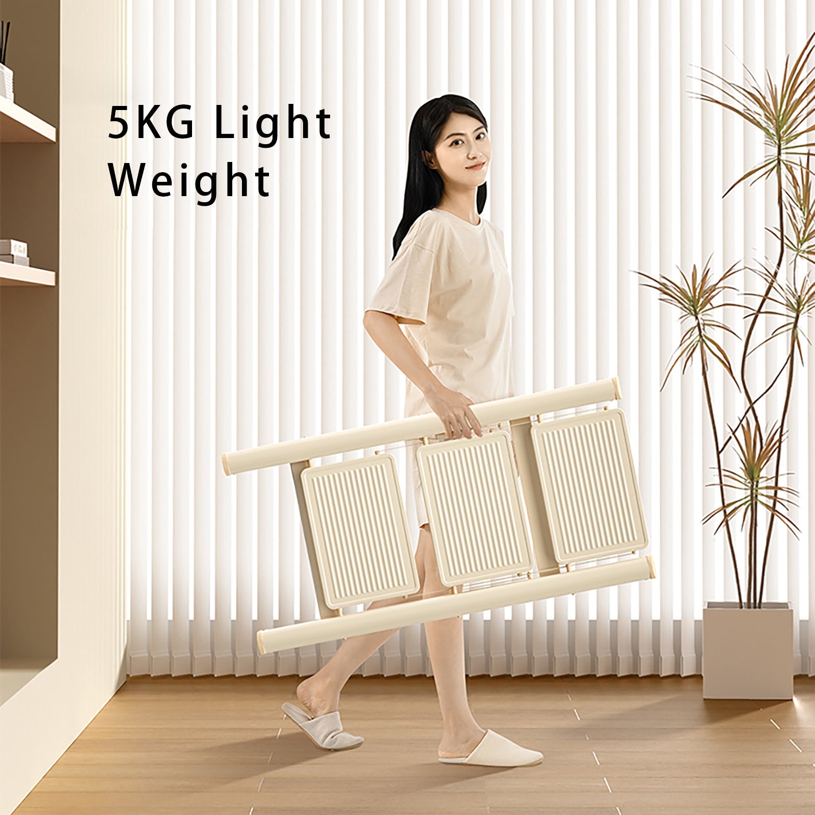 Opstapkruk, 3 niveaus, opvouwbaar, aluminium, ladder, laadvermogen 330,7 lbs