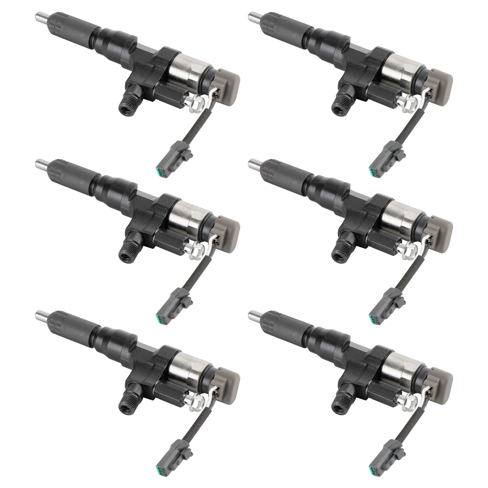 6PCS Fuel Injectors 095000-6593 Pour Denso Pour Hino J08E Pour Kobelco SK330-8