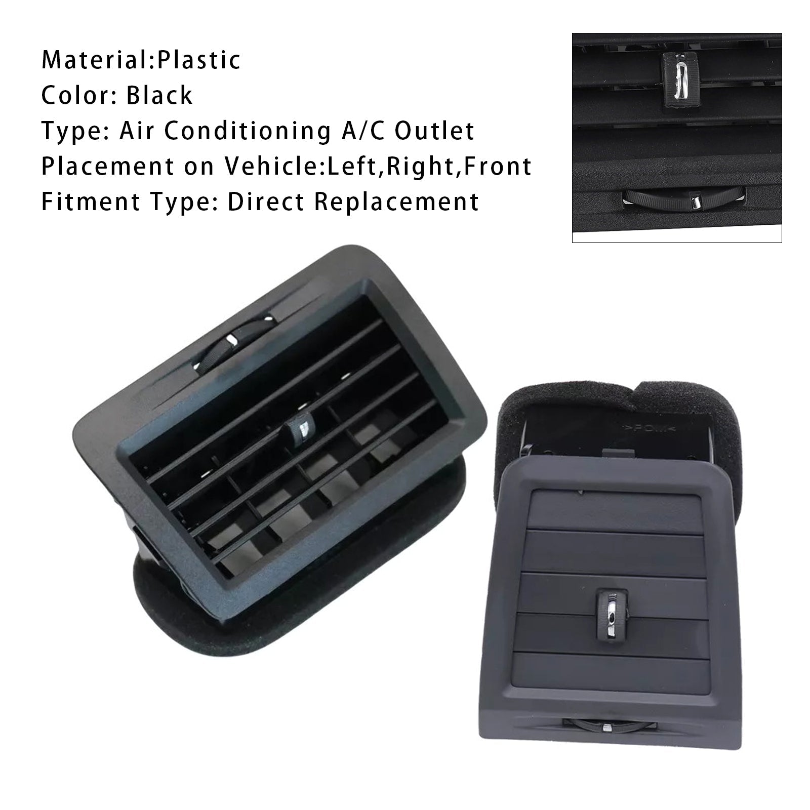 Griglia di&Bocchetta dell'aria sinistra e destra del cruscotto per Dodge Challenger 2008-2014 1QL41XDVAA 1QL40XDVAA