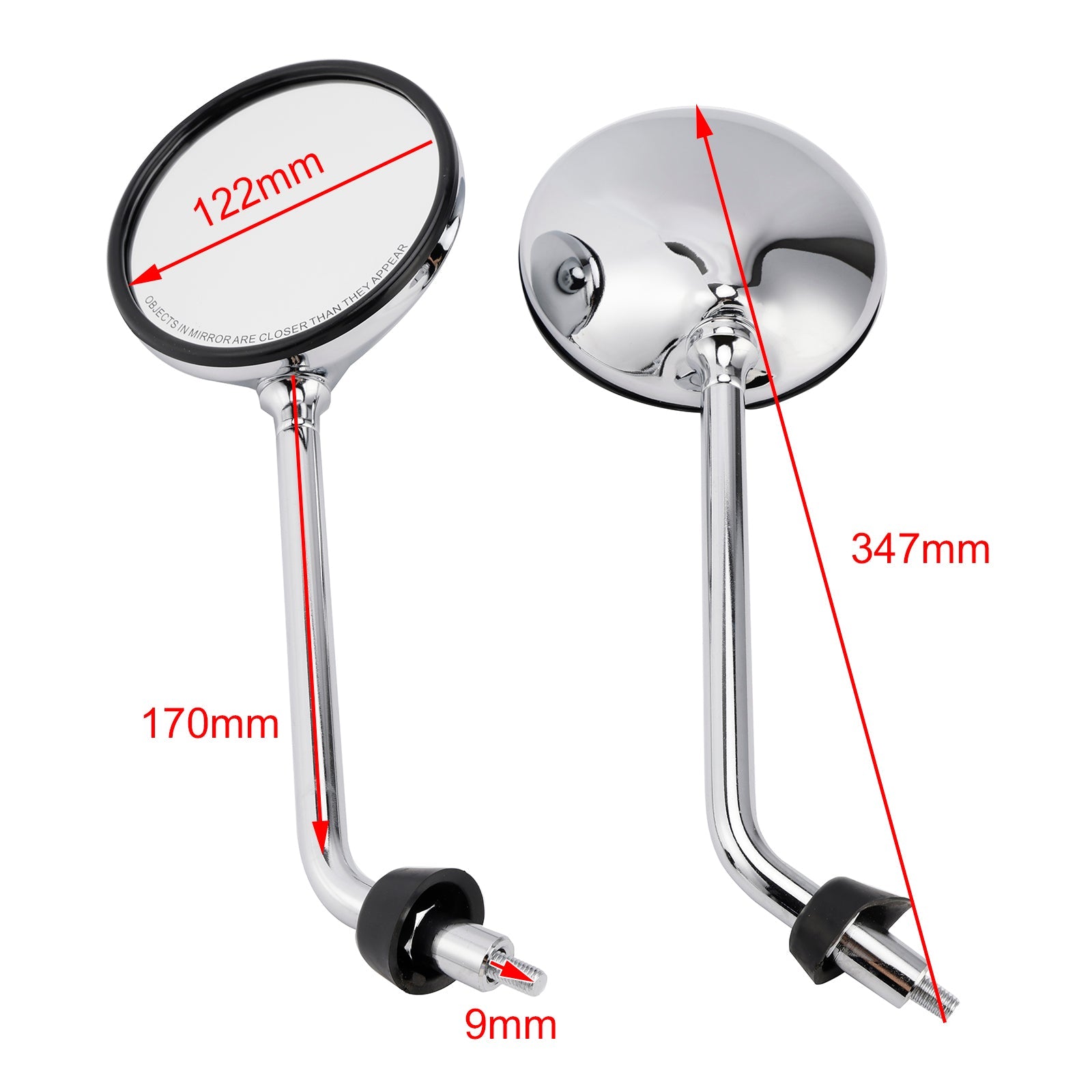 Chrome Miroms za Vespa LX 50 2T/4T, LX 125 in LX 150 2005-2013