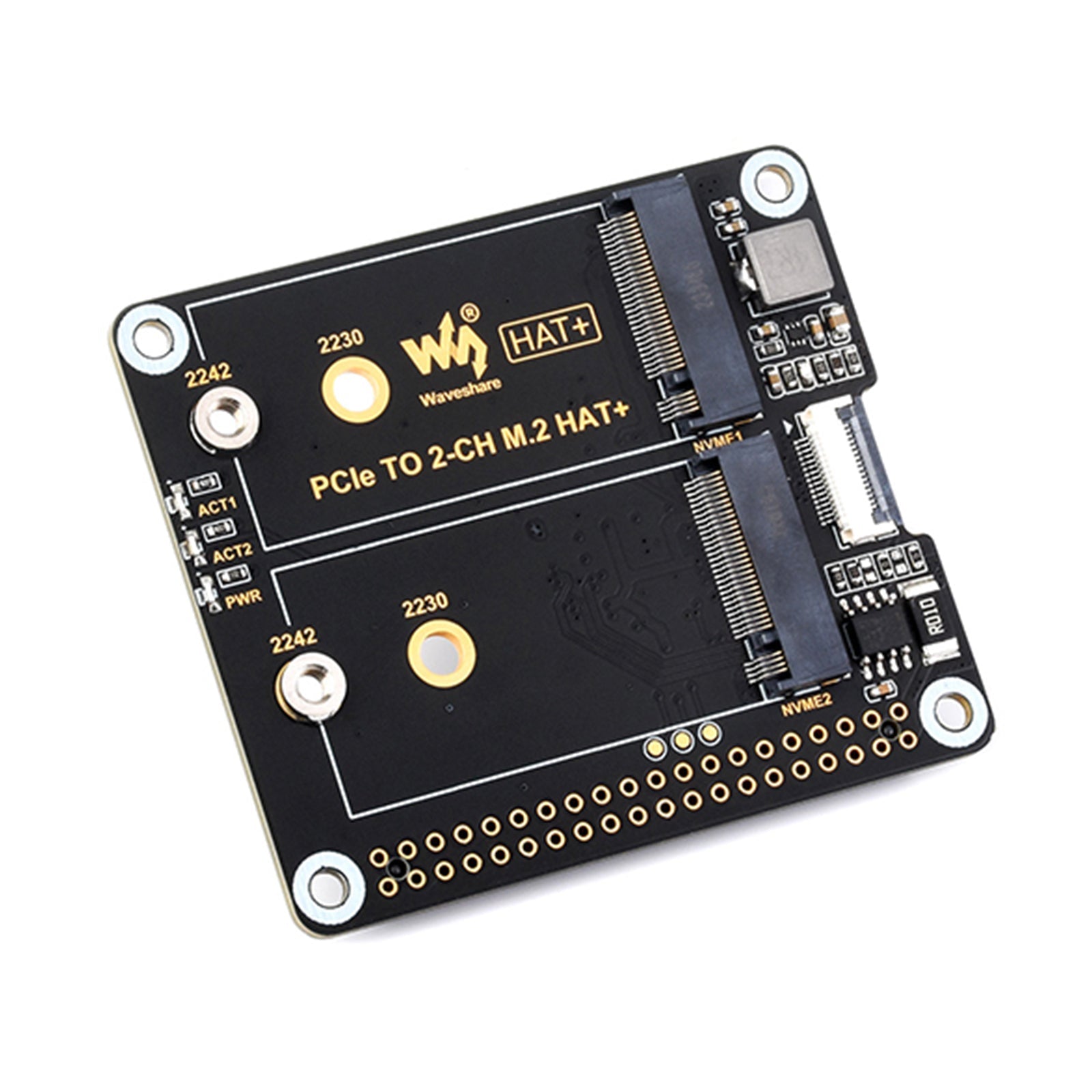 Carte adaptateur PCIe vers M.2 double canal Raspberry Pi 5e génération Double M.2