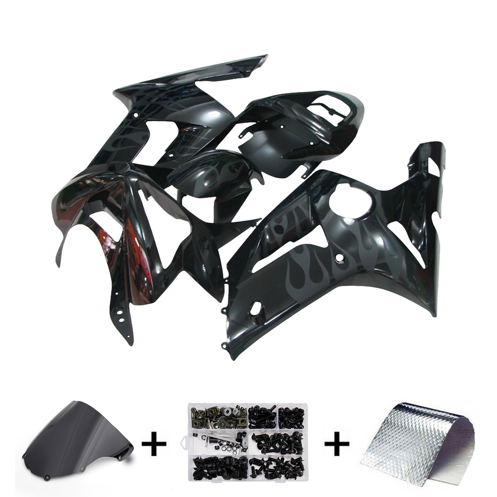 Injectie kuipkit, ABS Plastic Body voor Kawasaki ZX6R 636 2003-2004