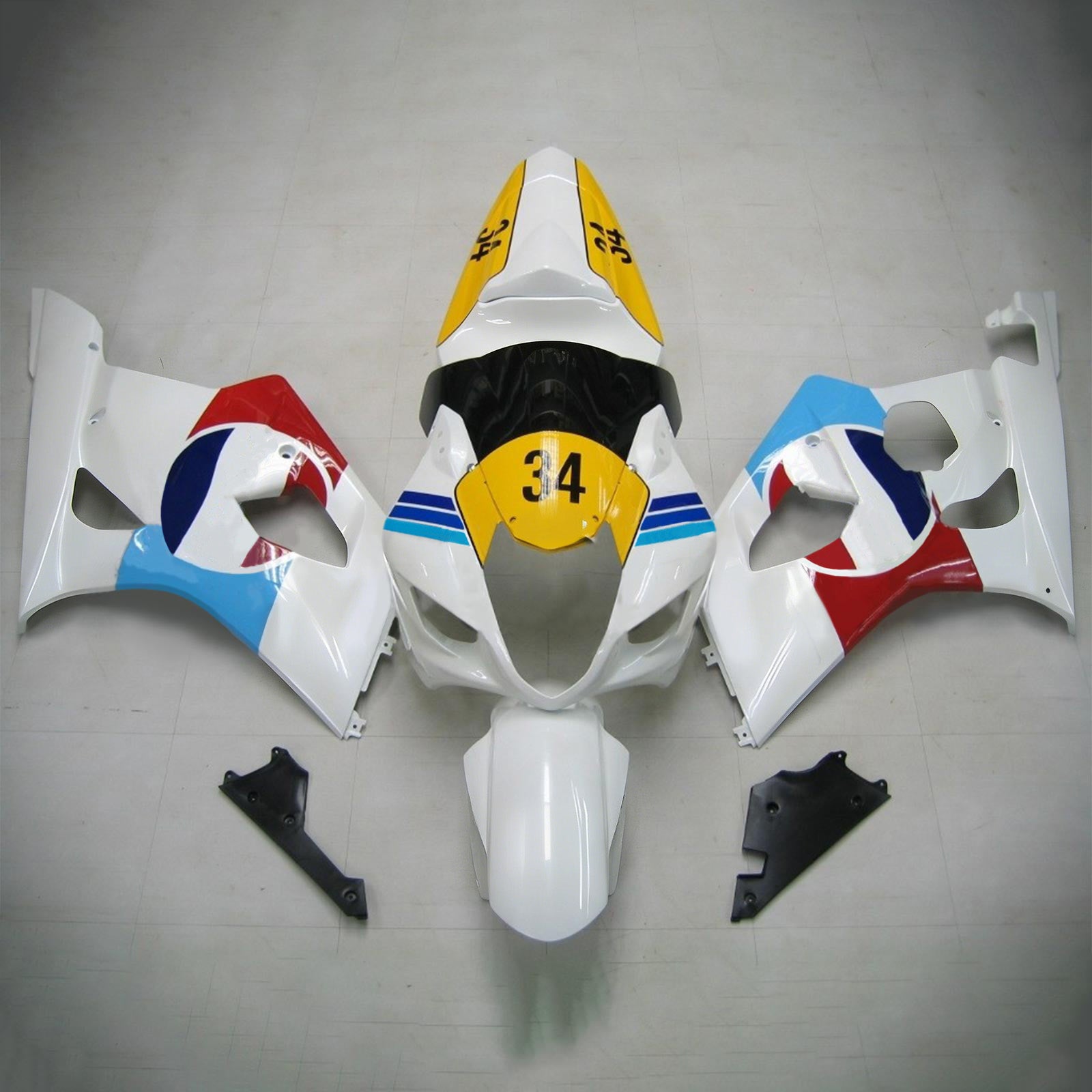 Kit de carénage par injection, carrosserie en plastique ABS pour Suzuki GSXR1000 2003-2004 K3
