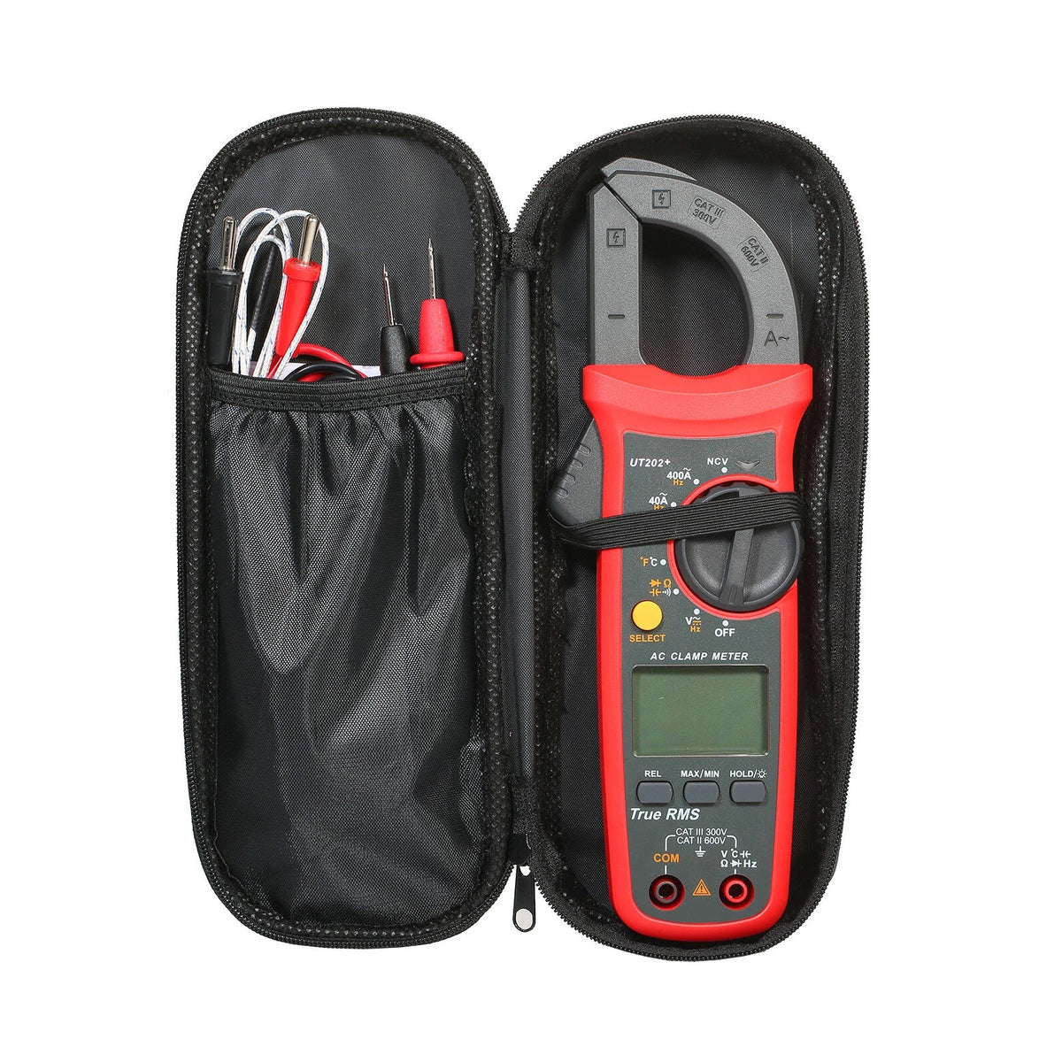 UT202+ handmultimeter, automatische bereikselectie, True RMS-stroomtang met LCD-scherm