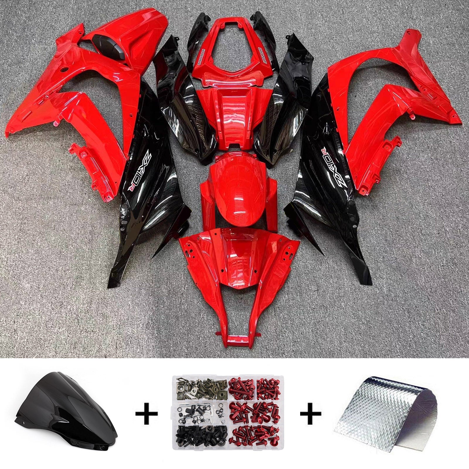 Kit de carenado inyectado de plástico ABS compatible con Kawasaki ZX10R 2016-2020