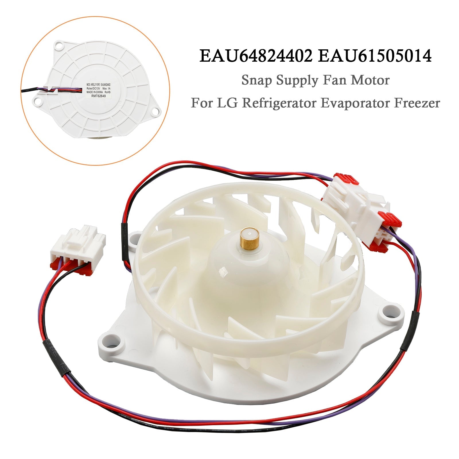 Moteur de ventilateur d'alimentation à pression EAU64824402 pour évaporateur de réfrigérateur congélateur LG