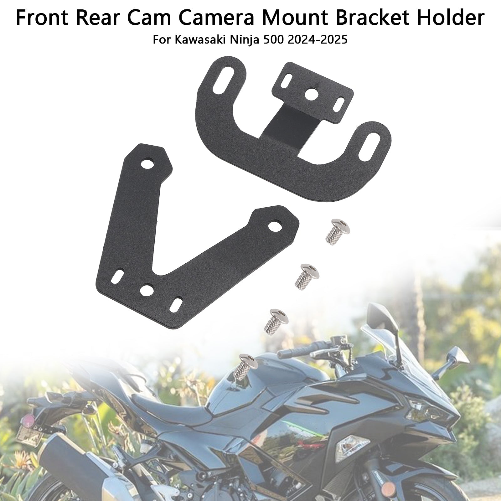 Support de caméra avant et arrière pour Kawasaki Ninja 500 2024-2025