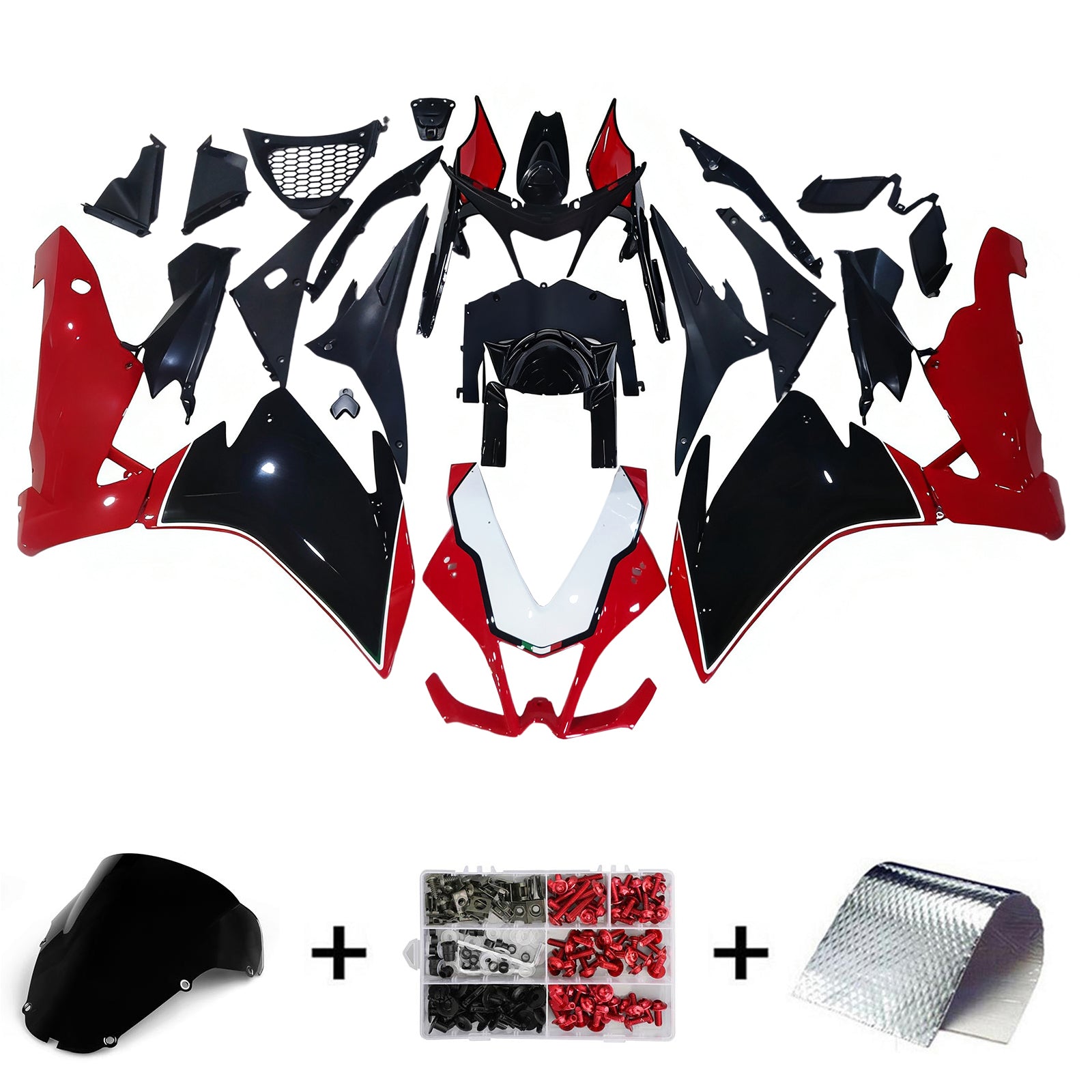 Kit de carénage injecté en plastique ABS compatible avec Aprilia RSV4 1000 2009-2015