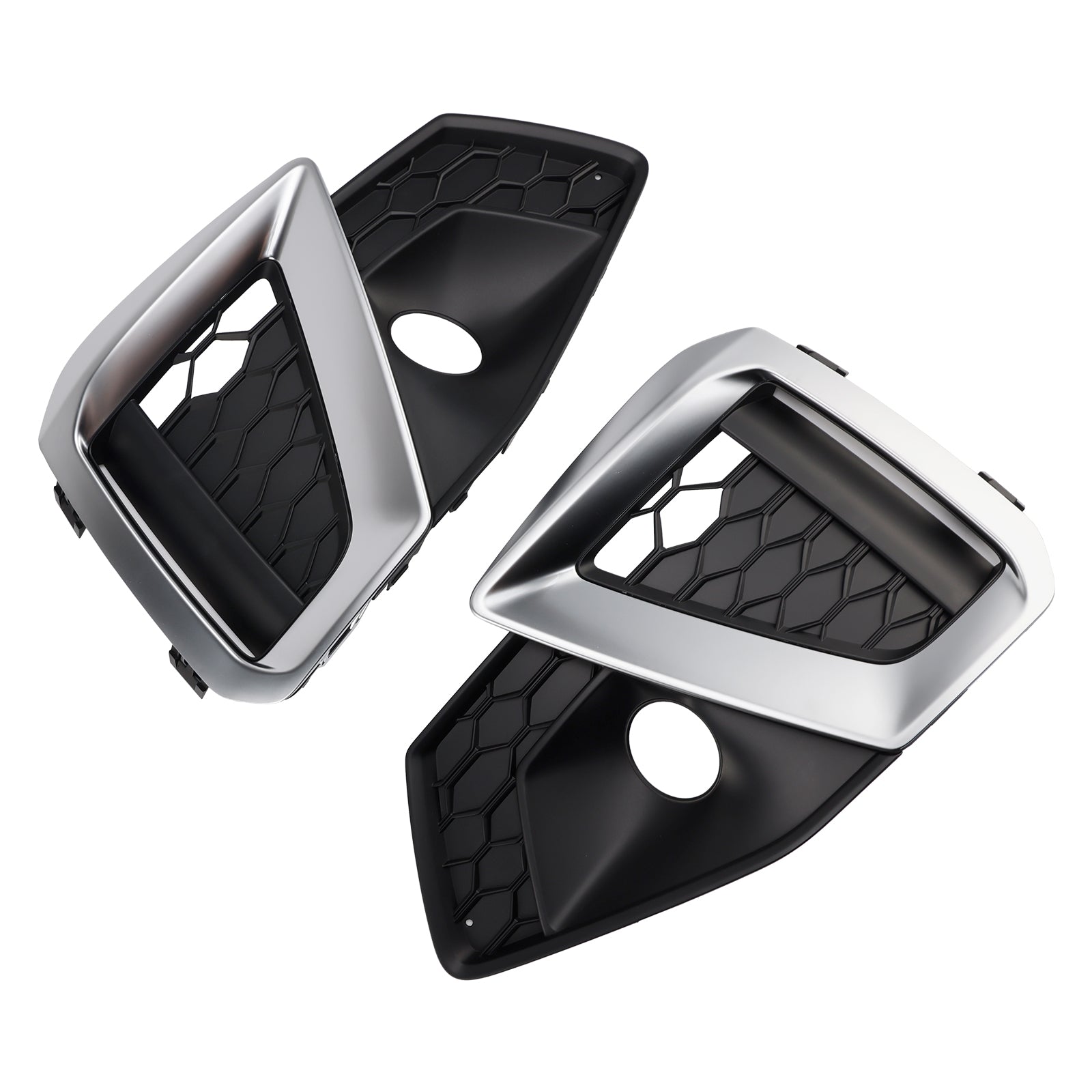 Grille de protection inférieure antibrouillard argentée pour pare-chocs avant Audi A4 B9.5 S-Line 2020-2024