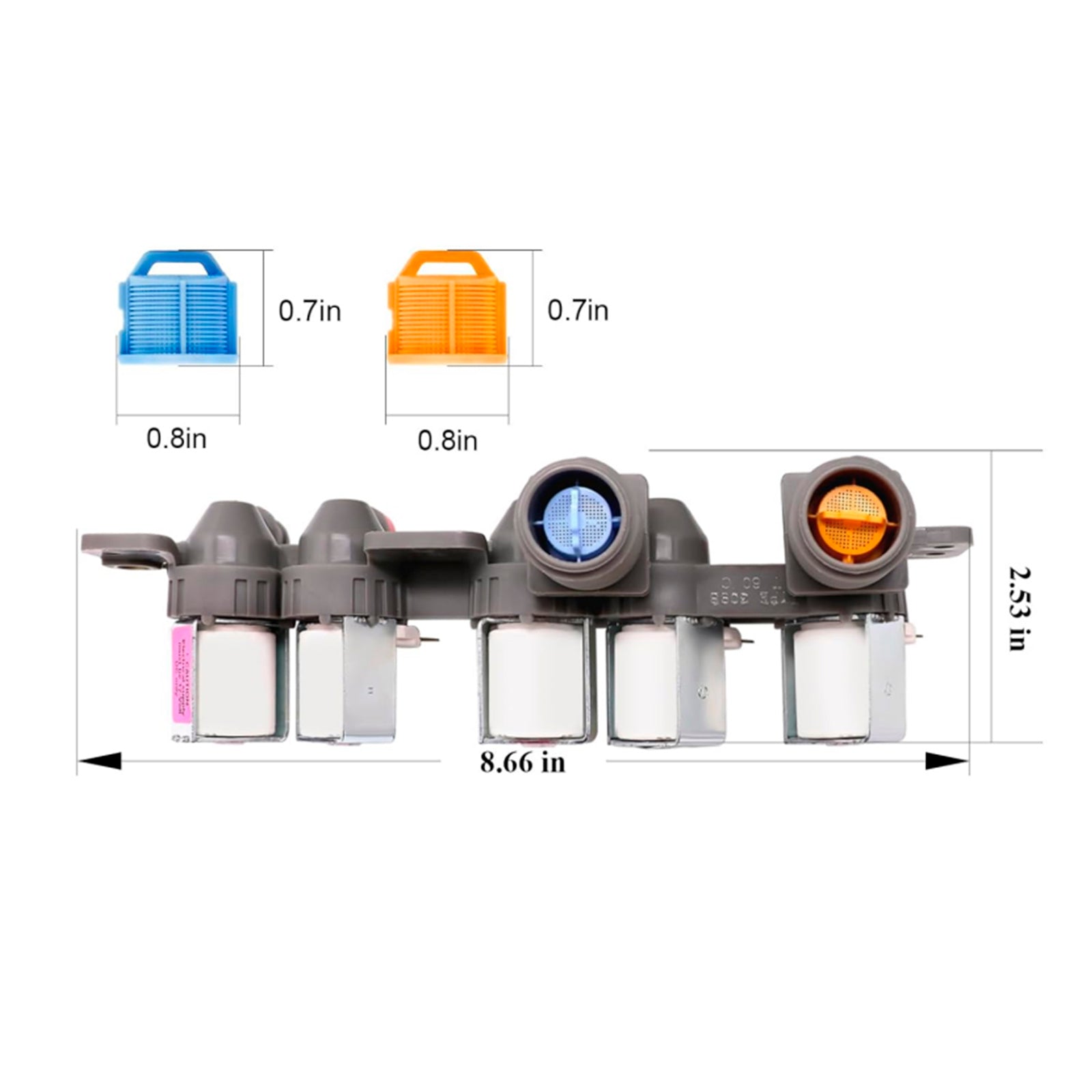 Entrada de agua de lavado a AJU73213301 para WT1101CW WT4870CW WT7200CW 5183