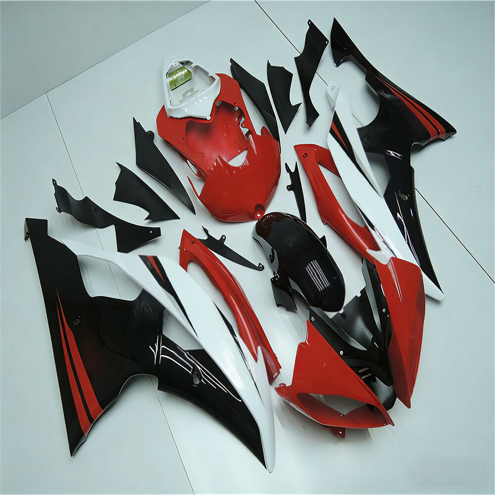 Kit de carénage en plastique ABS injecté compatible avec Yamaha YZF 600 R6 2008-2016