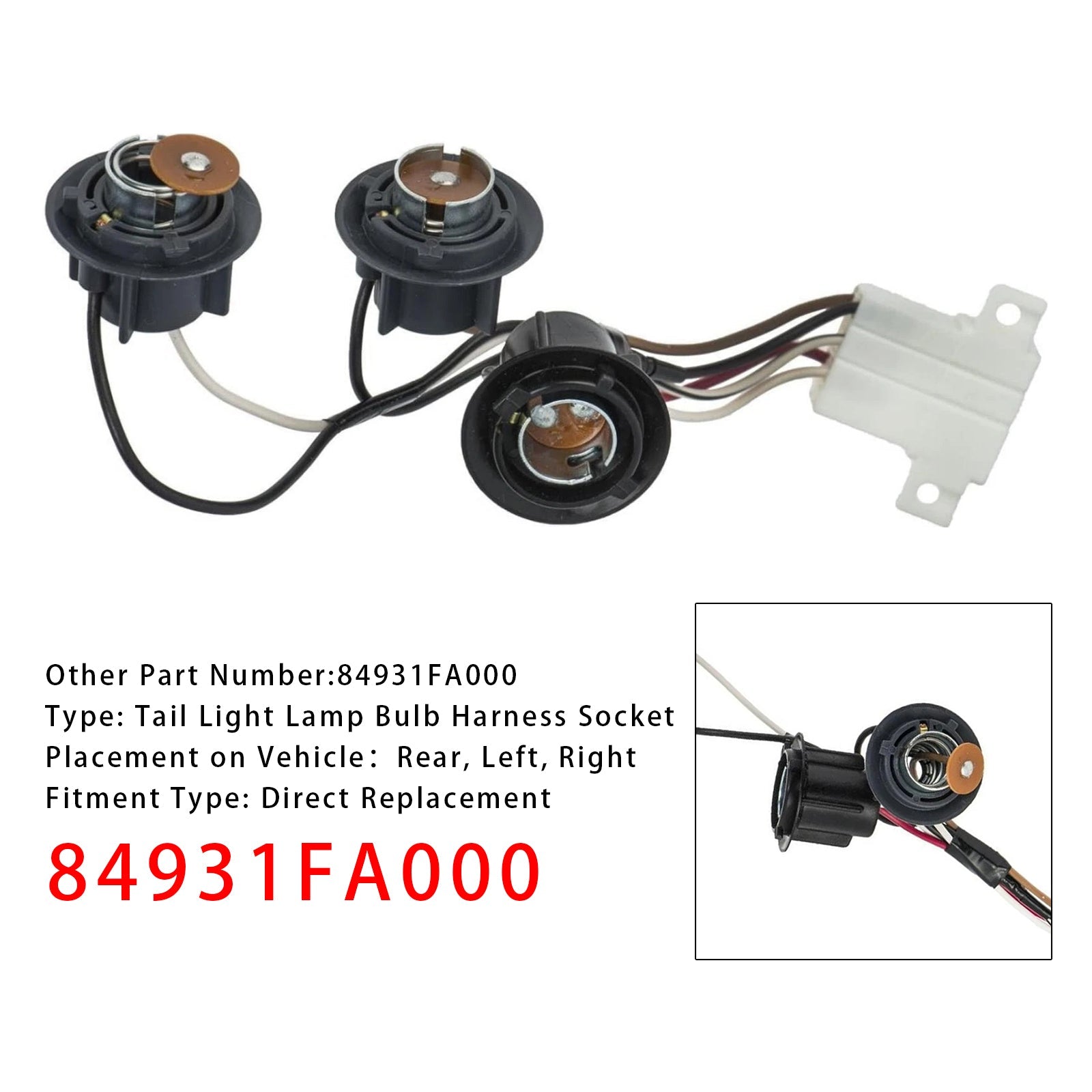 Presa per cablaggio&Lampadina fanale posteriore per Subaru Impreza 1993-2001 84931FA000