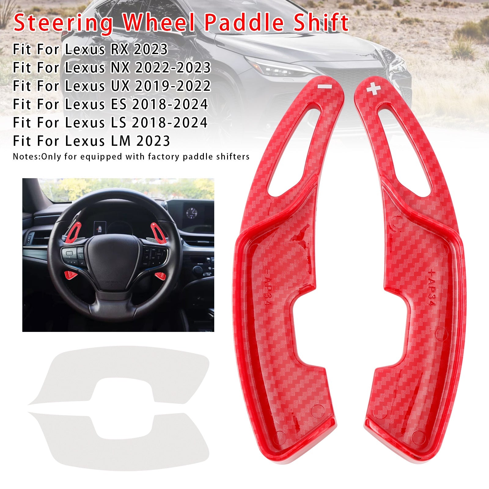 Uitbreiding van snelheidsverandering pallets aan het wiel voor Lexus RX NX