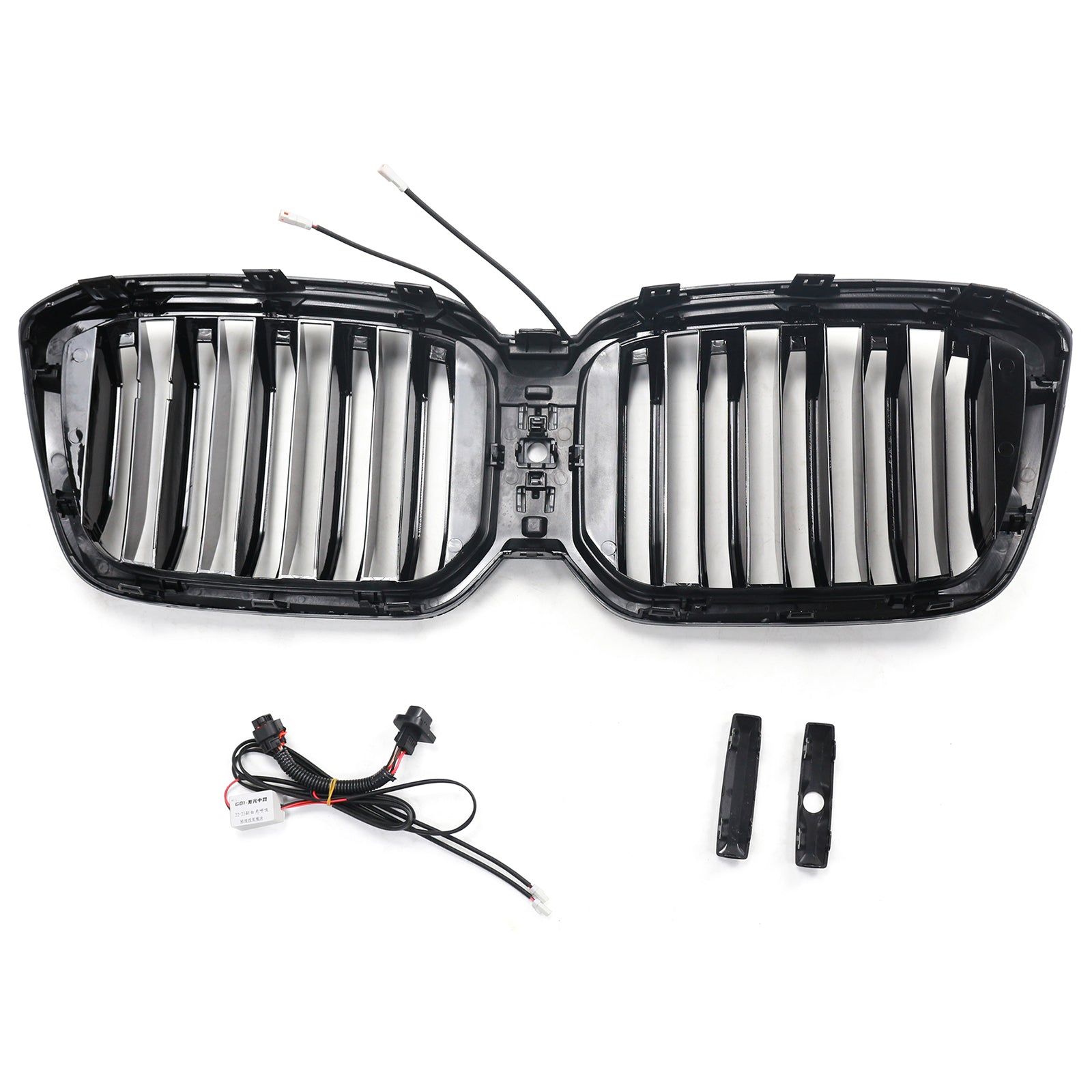 Grille de pare-chocs noire brillante à double lamelles pour BMW X3 G01 X4 G02 2022-2025