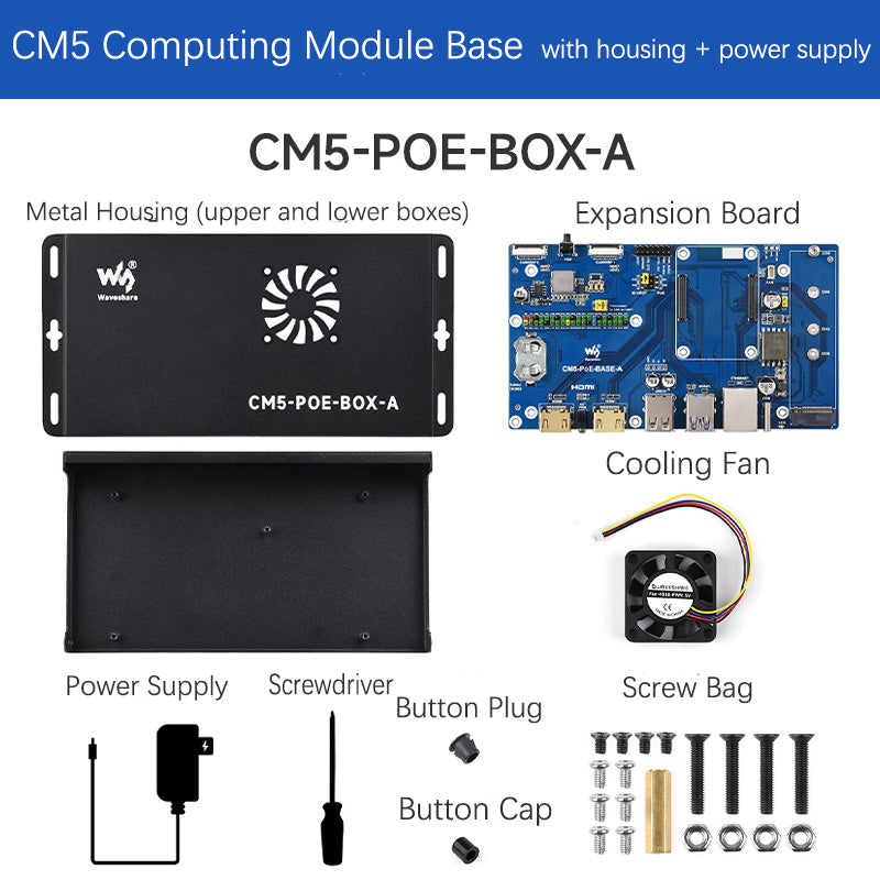 Modulo di estensione Poe Raspberry Pi CM5, M.2 NVME Compatibile Card