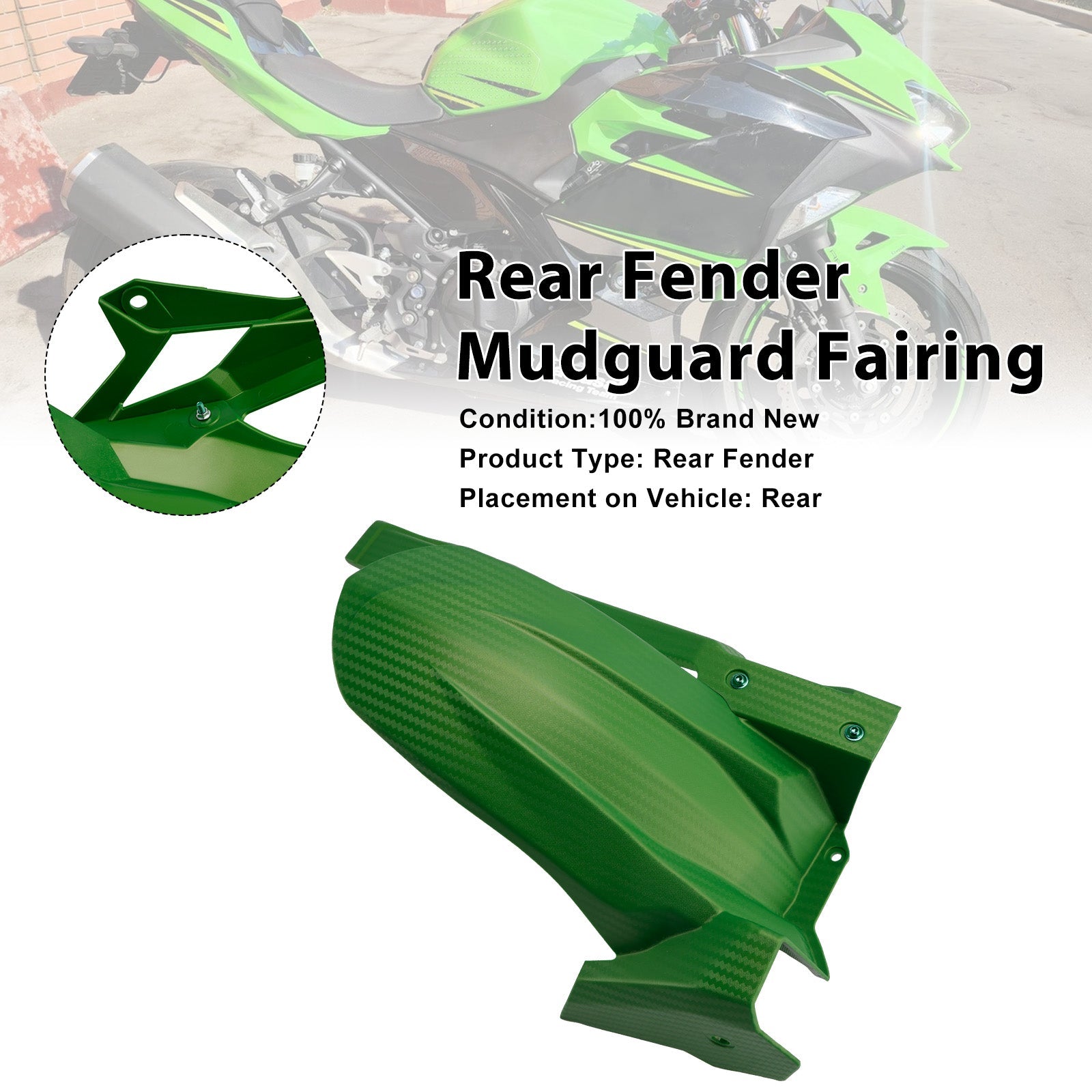 Carenado de guardabarros trasero para Kawasaki Ninja 400 Z400 Ninja 500 Z500 2018+