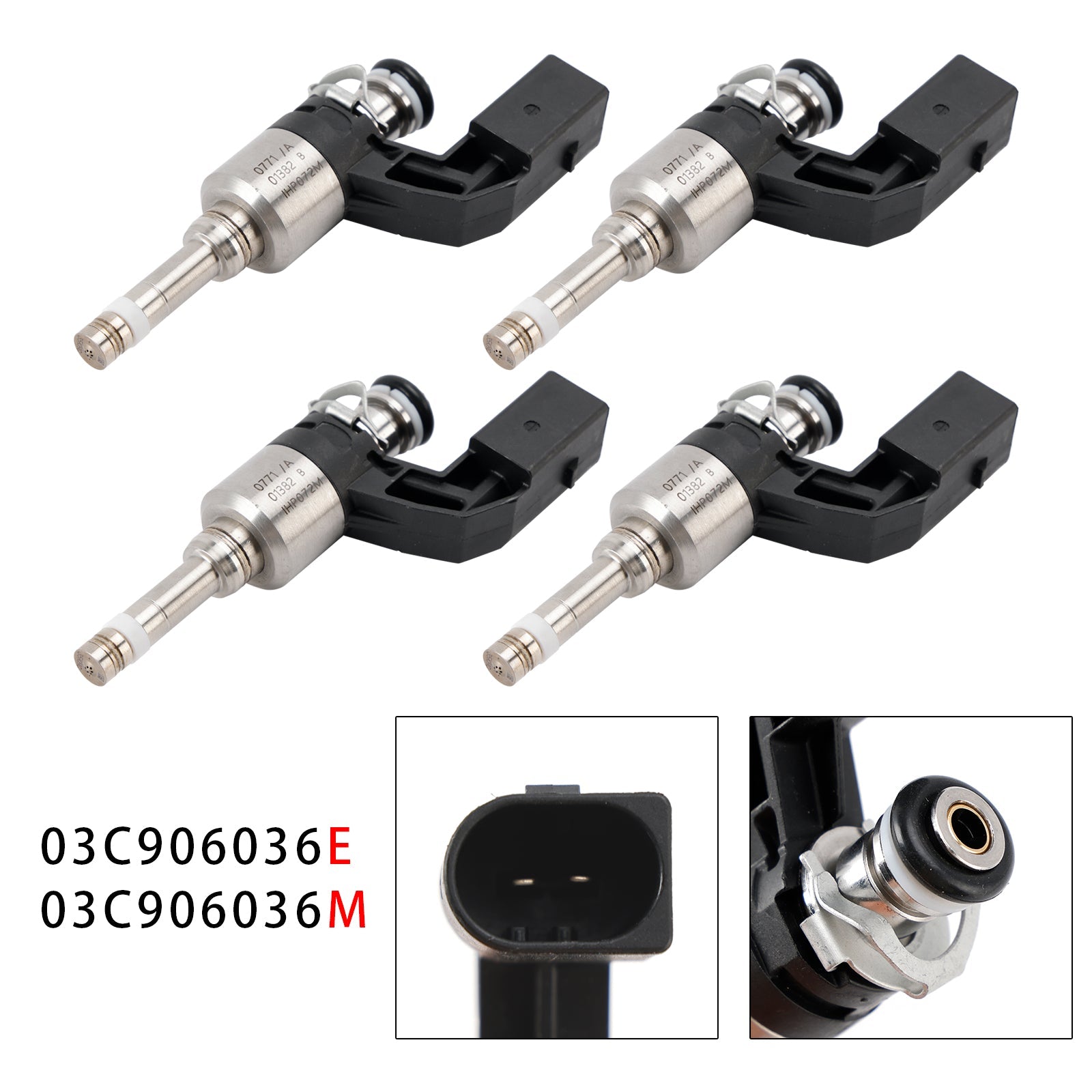 4 pezzi iniettore di carburante per VW Golf V VI Polo Audi A1 1.4L 03C906036E 03C906036M