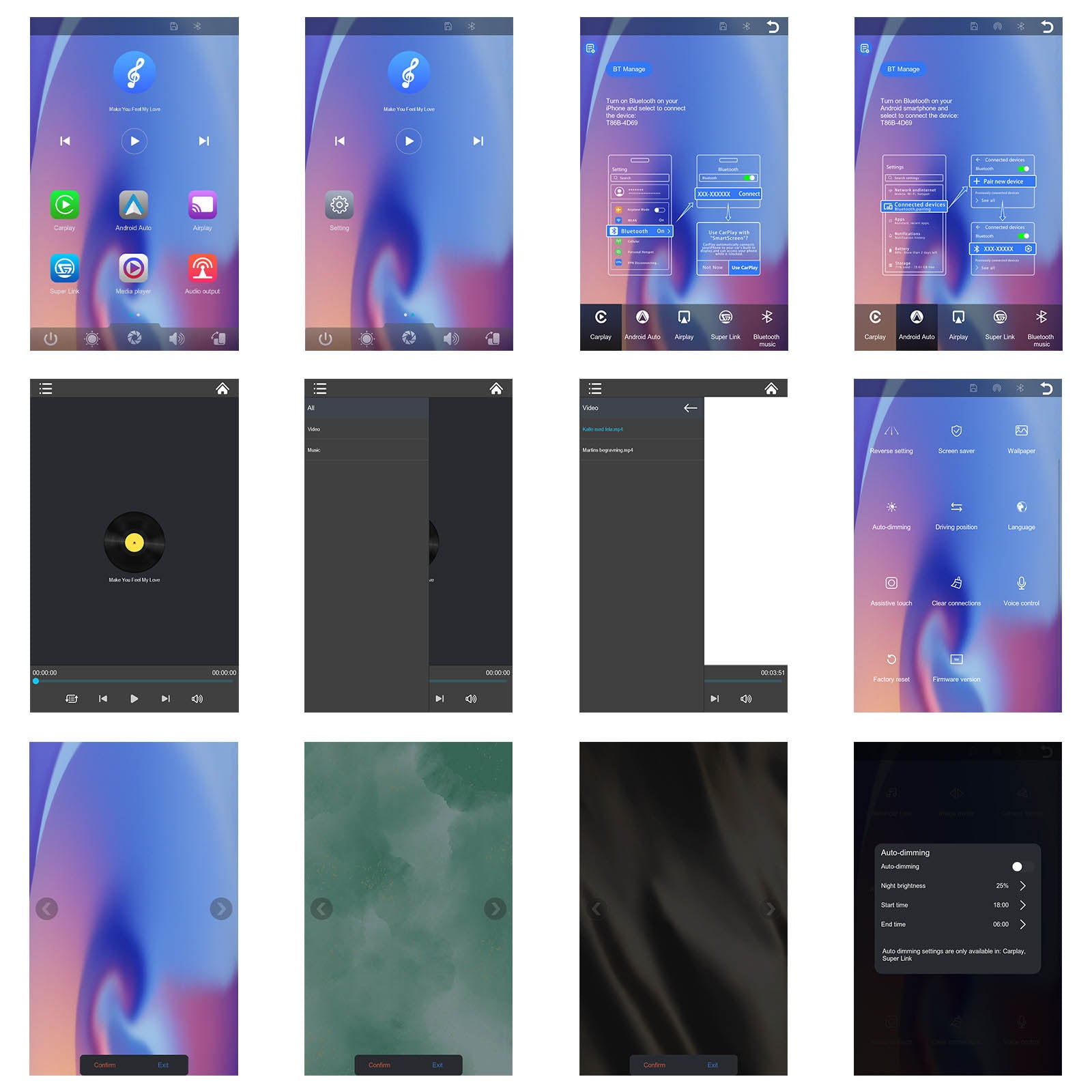 8 -calowe Apple CarPlay Android Touch Screen Auto poziome poziome wyświetlacz przełączania