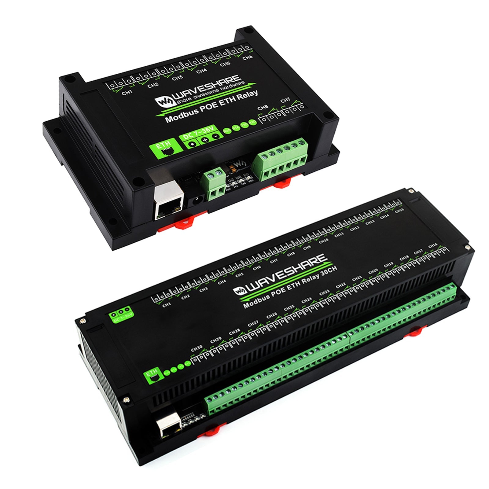 Module relais Ethernet 8/30 canaux Protocole Modbus TCP Communication Ethernet PoE