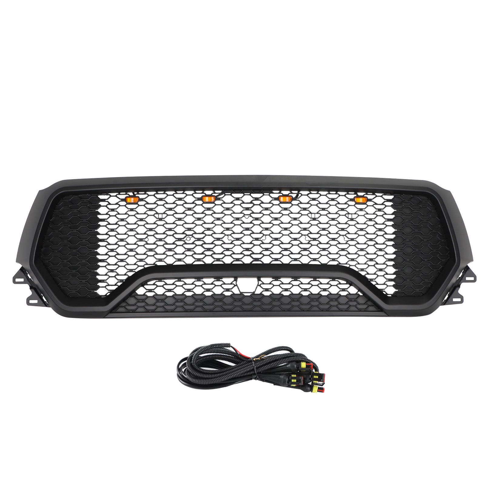 TRX Style LED Honeycomb Front Upper Hood Grille Fit Dodge Ram 1500 2019-2022