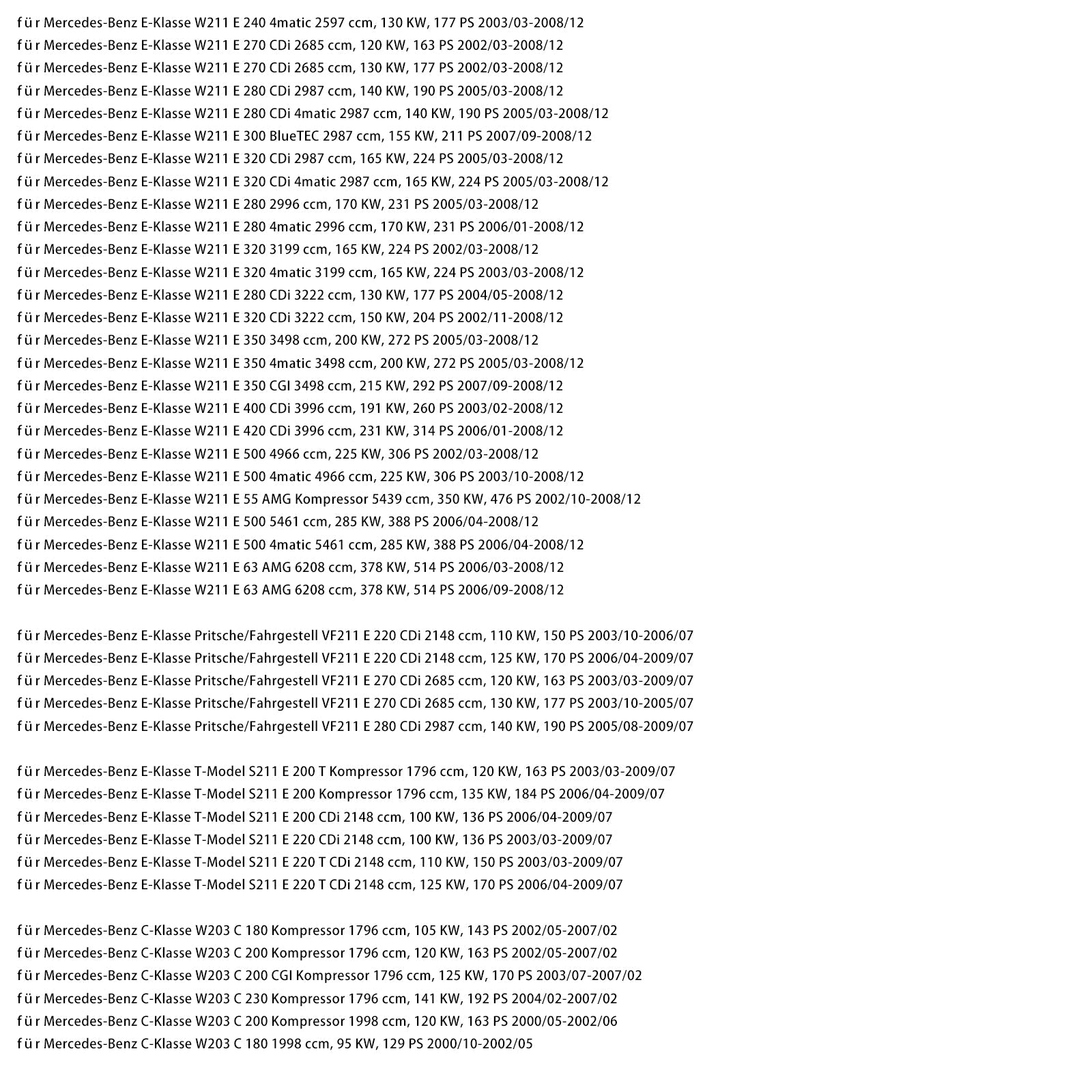 Verrou de hayon A1717500085 pour Mercedes Classe C CLK C209 W203