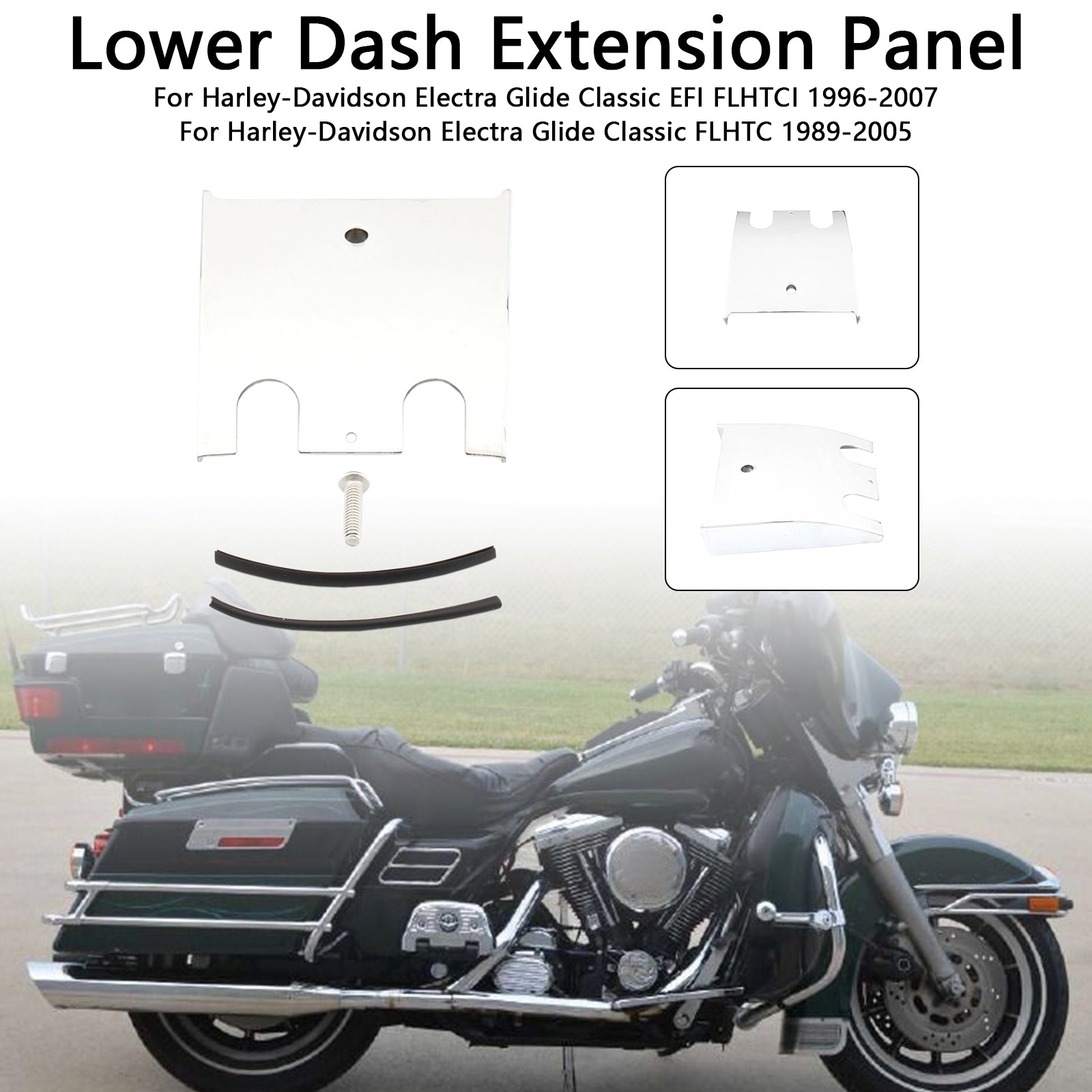 Lower Dashboard Extension Panel voor Electra Glide Road Glide FLHT FLTC 89-07