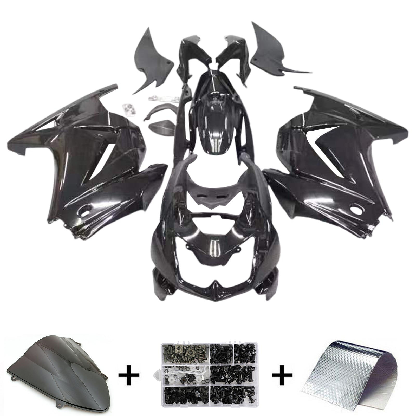 Kit de carénage injecté en plastique ABS pour Kawasaki EX250 Ninja250R 2008-2012
