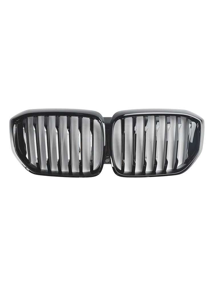 2024+ BMW G05 LCI X5 Czarna błyszcząca pojedyncza linia Grill przedniego zderzaka