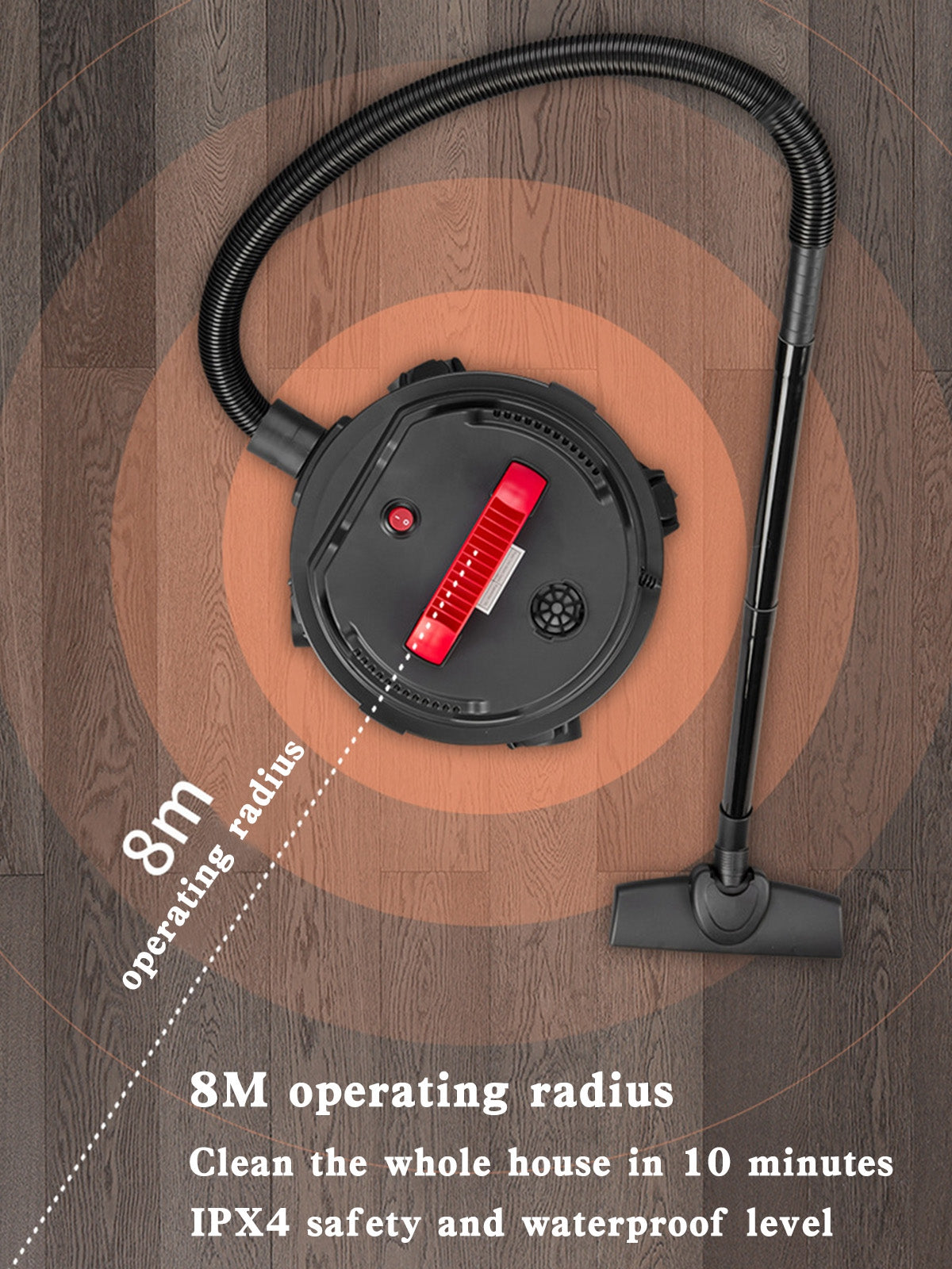 Aspirapolvere 1800W, aspirapolvere asciutto e umido, aspirapolvere industriale 18L