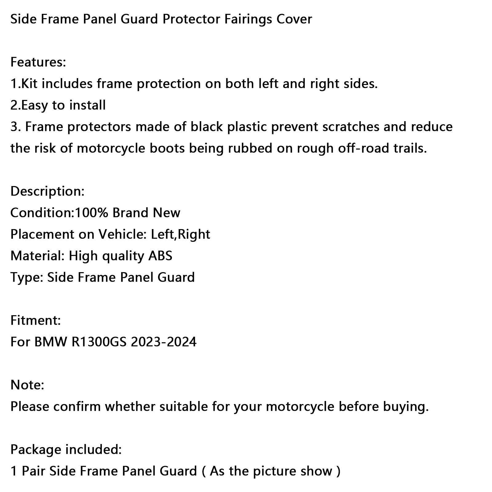 Sivurunkopaneelin suojus mallille BMW R1300GS 2023-2024