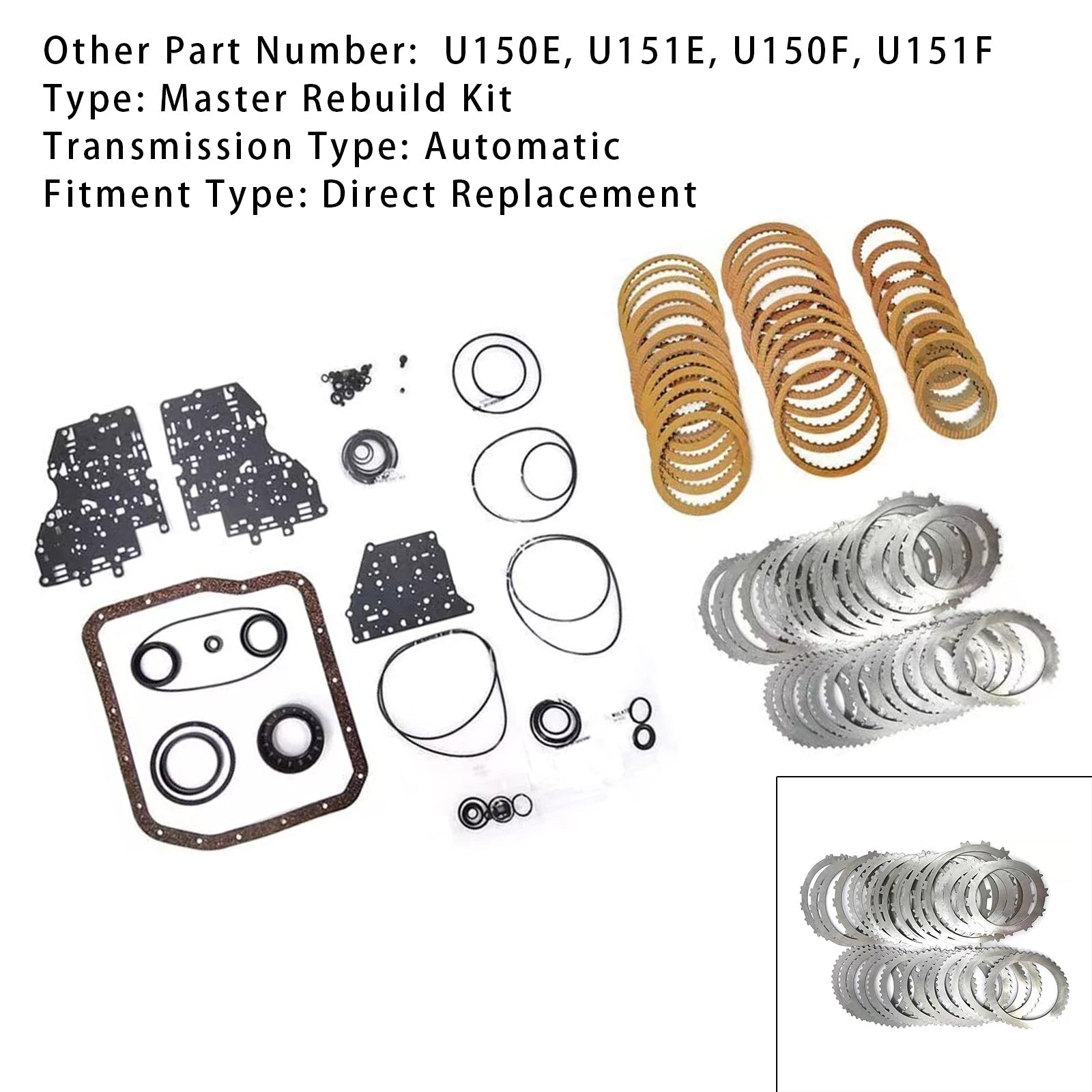 Kit de reconstruction de transmission automatique avec joints de disques d'embrayage pour Toyota Avensis Camry U150E U151E U150F U151F