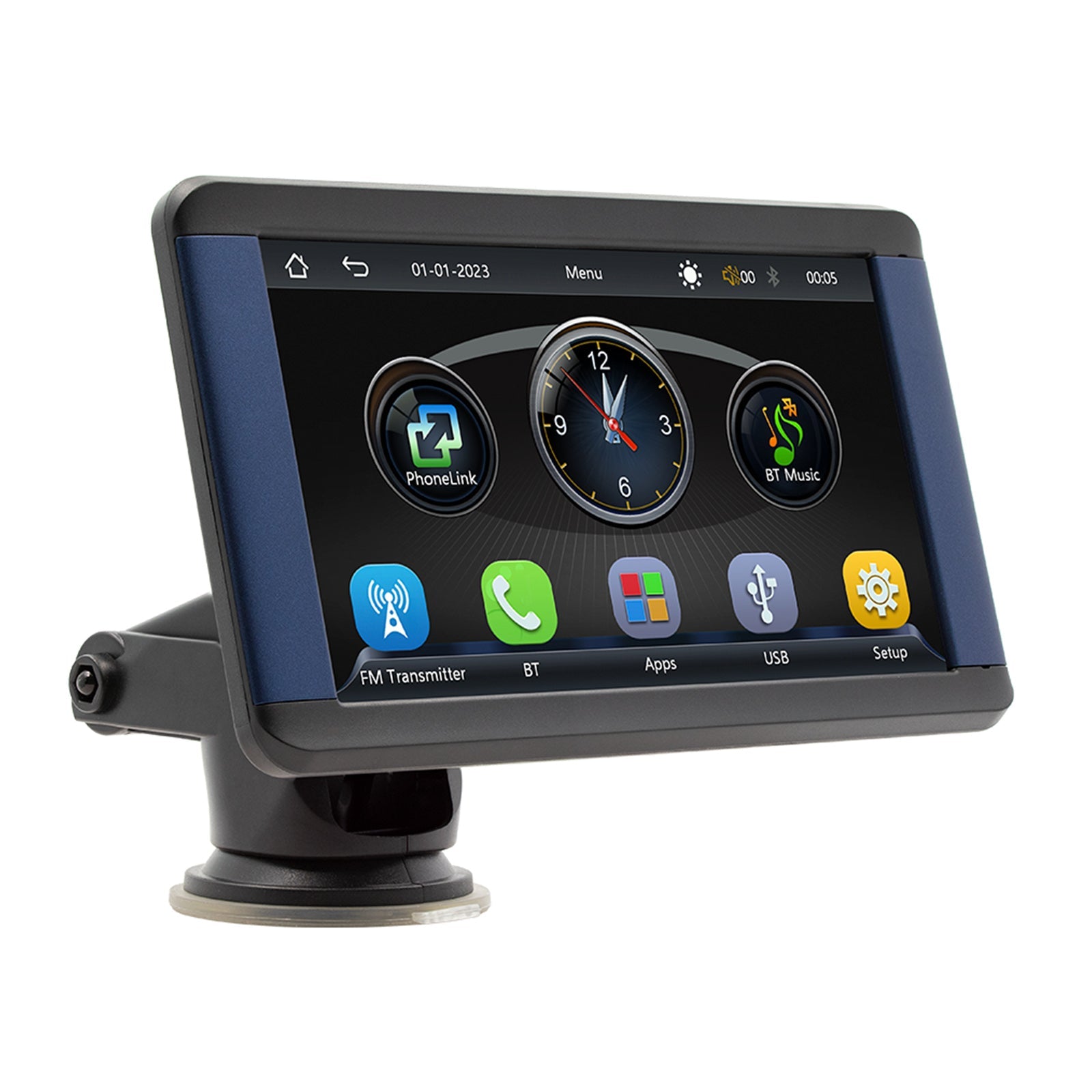 7 inch draagbare auto MP5-speler Bluetooth-monitor Draadloos Carplay + 4 LED-camera's