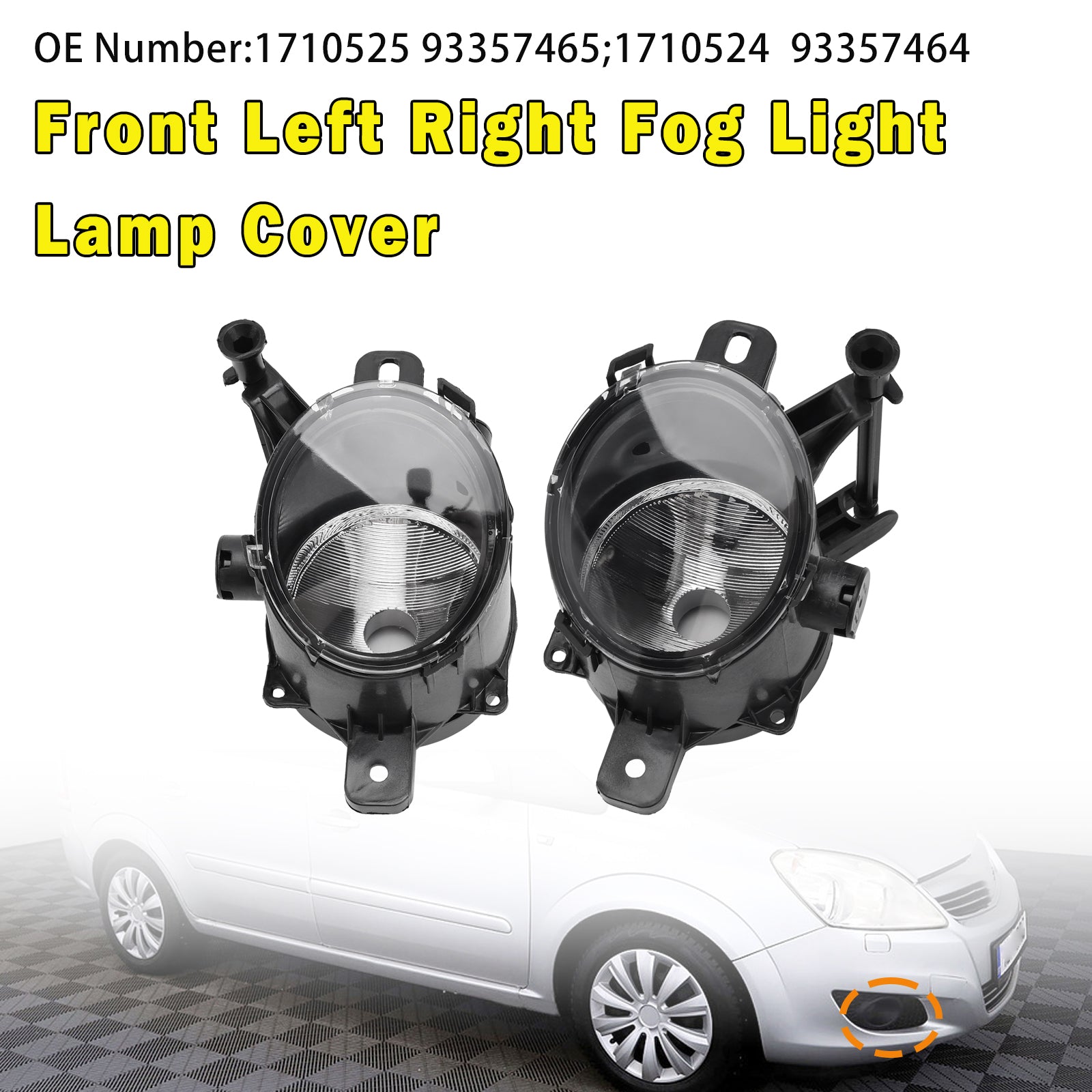 Cache de feu antibrouillard avant 1710525 1710524 pour Opel Zafira B (A05) 2008-2011