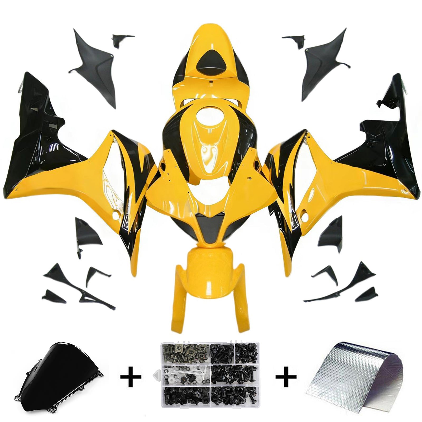 Kit de carénage par injection, carrosserie en plastique ABS pour Honda CBR600RR 2007-2008 F5