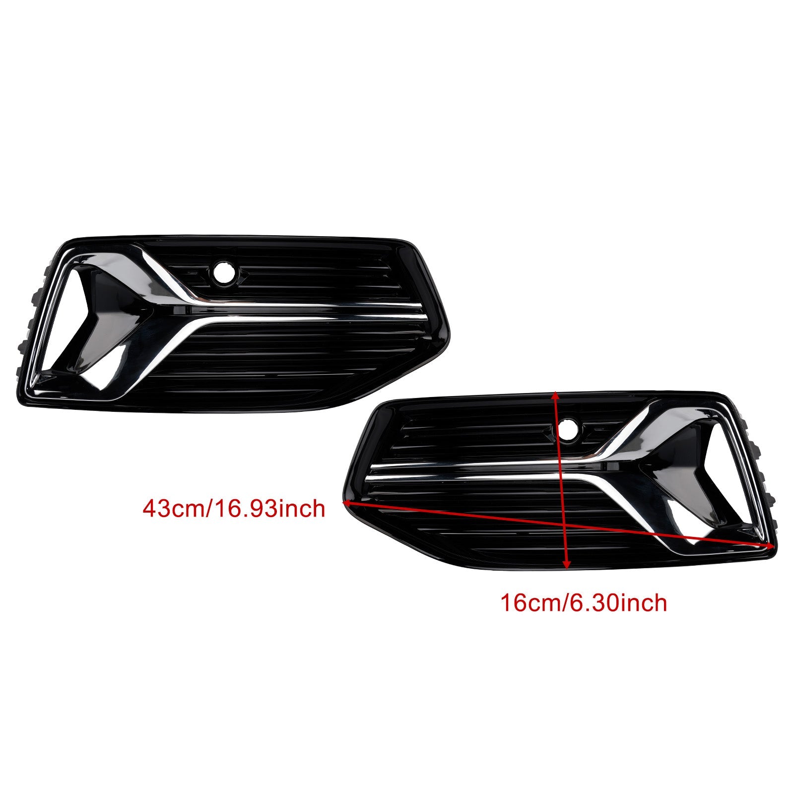 Grille de protection antibrouillard pour pare-chocs avant Audi A6 C8 2019-2023, 2 pièces, 4K0807647
