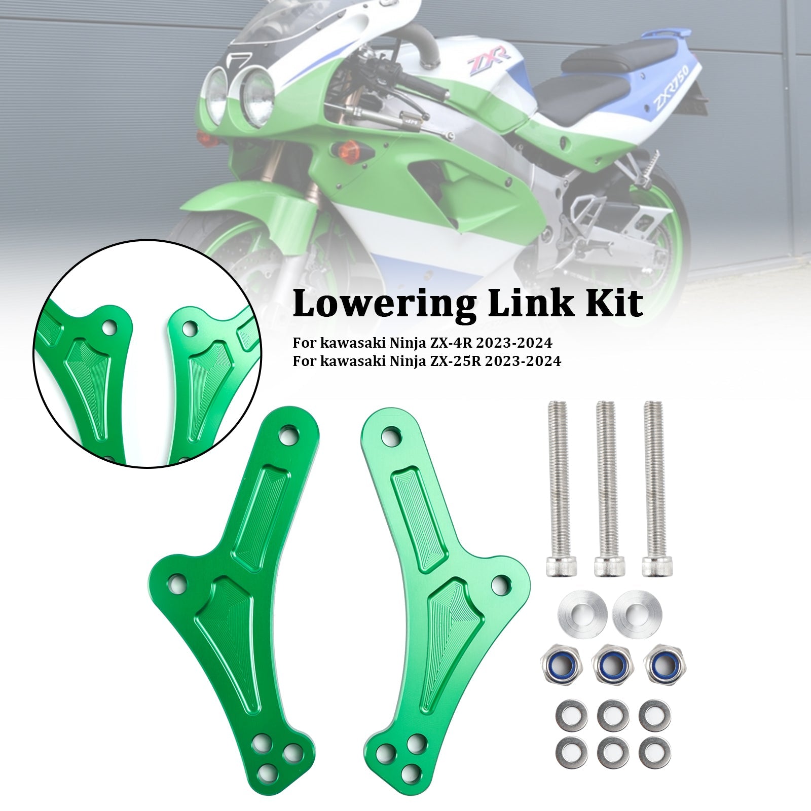 2023-2024 kawasaki ZX-25R ZX-4R Enlaces de suspensión inferiores ajustables para