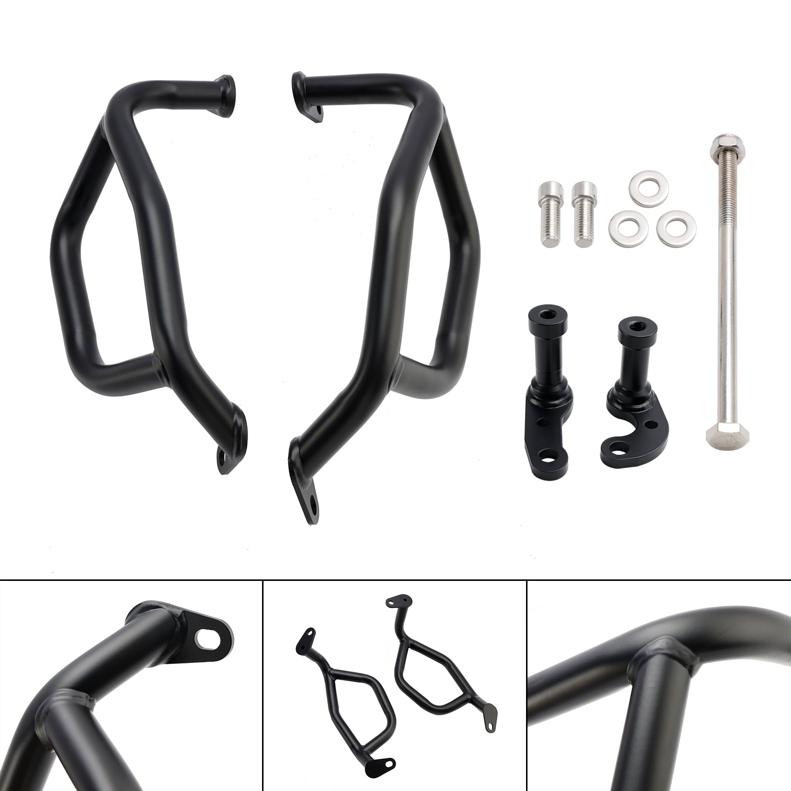 Honda NX500 2024 Rama ochrony silnika, srebrny dolny pasek ochronny