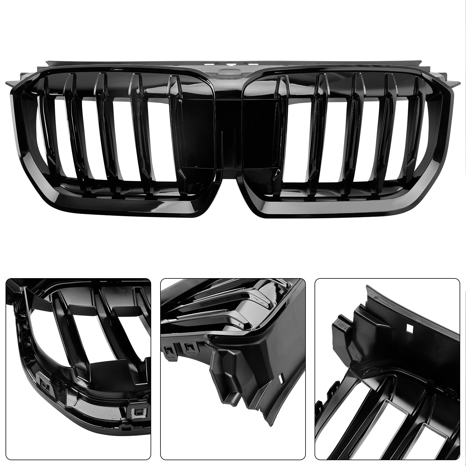 Glanzend zwarte voorbumpergrille voor BMW X1 U11 U12 2023-2024