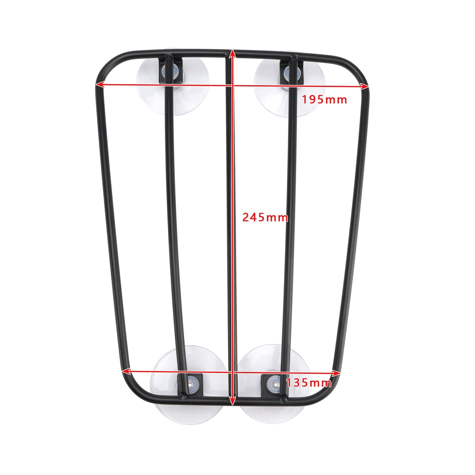 Univerzalno črno klasično držalo za rezervoar za motorna kolesa s priseski