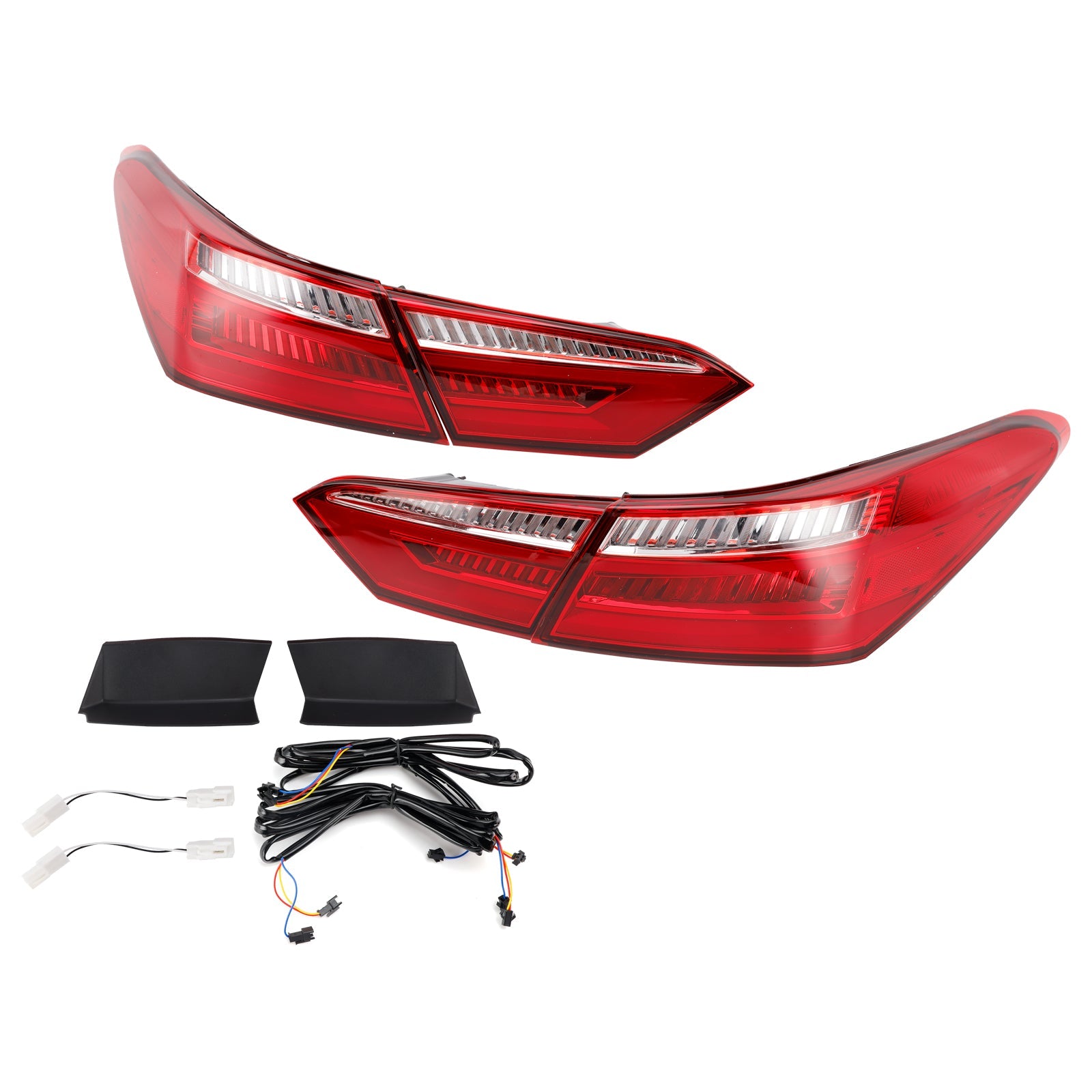 Feux arrière à LED rouges (gauche et droite) pour Toyota Camry Berline 4 portes (2016-2021)