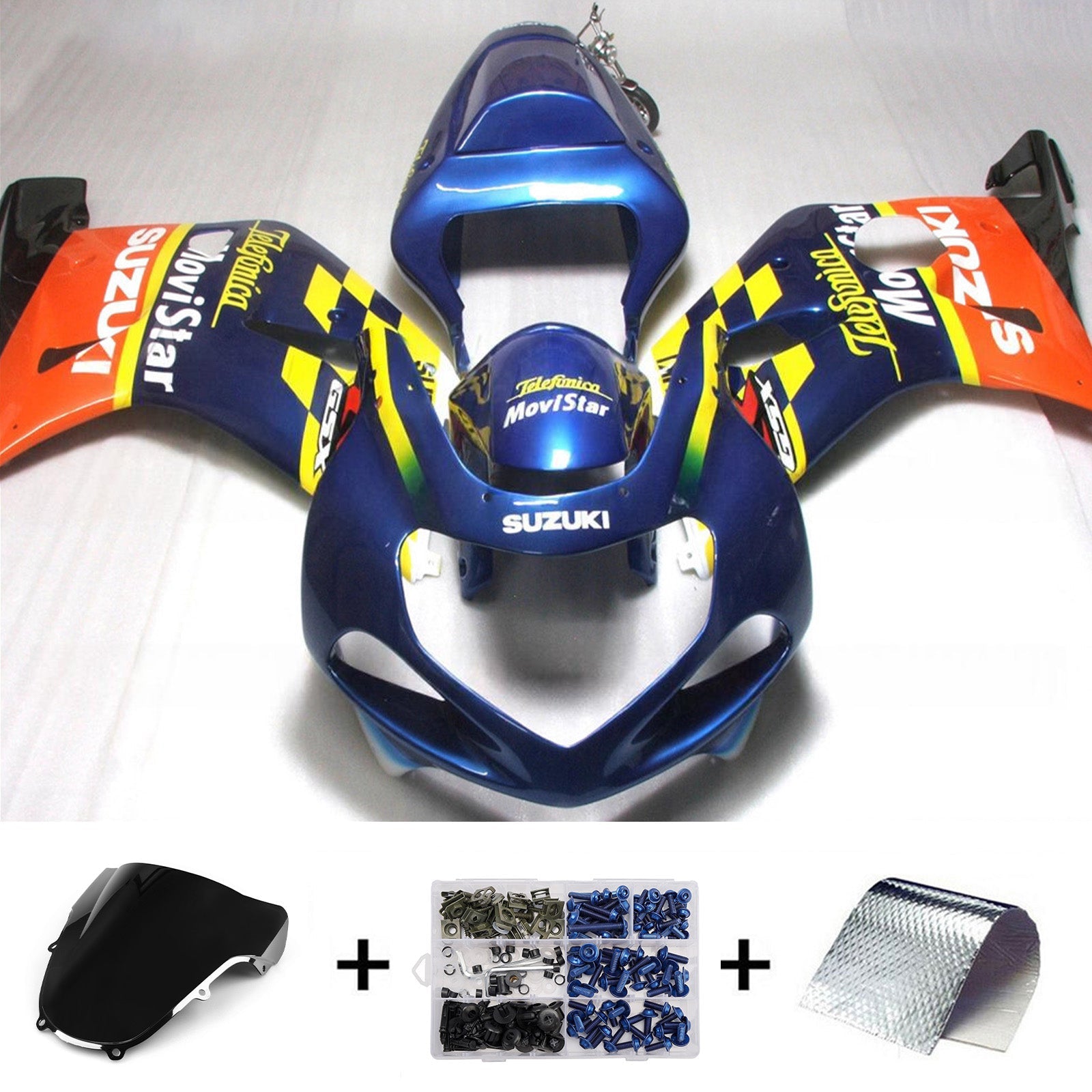 Kit de carénage injecté en plastique ABS pour Suzuki GSXR1000 2000-2002 K1 K2