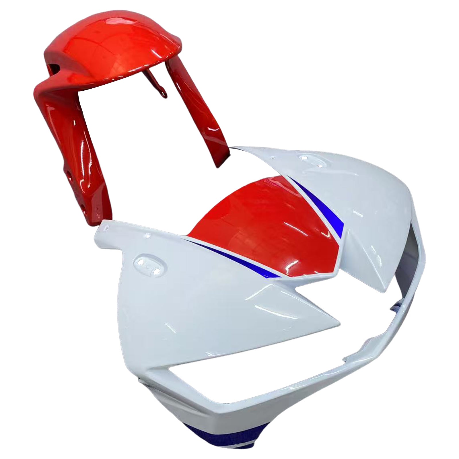 Kit de carénage en plastique ABS moulé par injection blanc et bleu pour Honda CBR600RR 2013-2020
