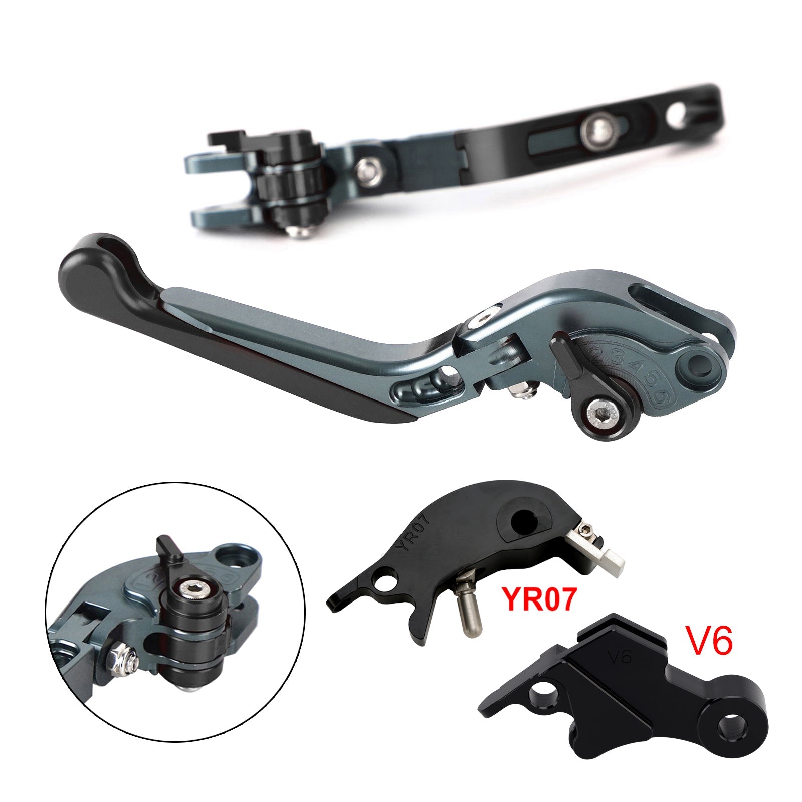 Levier de frein et d'embrayage réglable compatible avec YAMAHA XSR900 XSR900GP MT-09 2024-2025